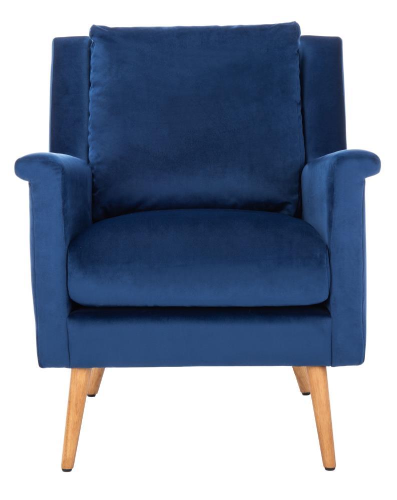 Astrid Mid-Century Arm Chair - Navy/Natural - Safavieh