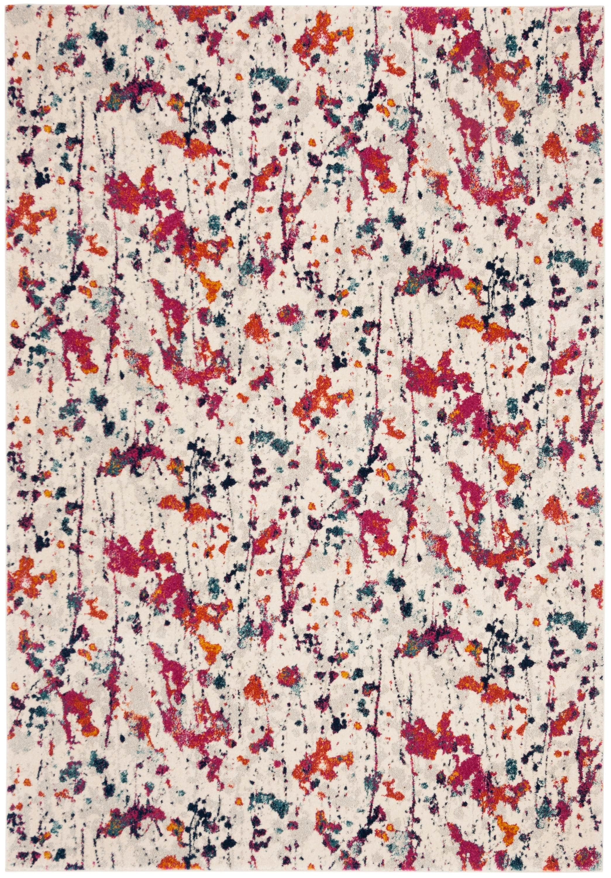 Evoke EVK284 Power Loomed Indoor Area Rug - Ivory/Red - 5'3"x7'6" - Safavieh