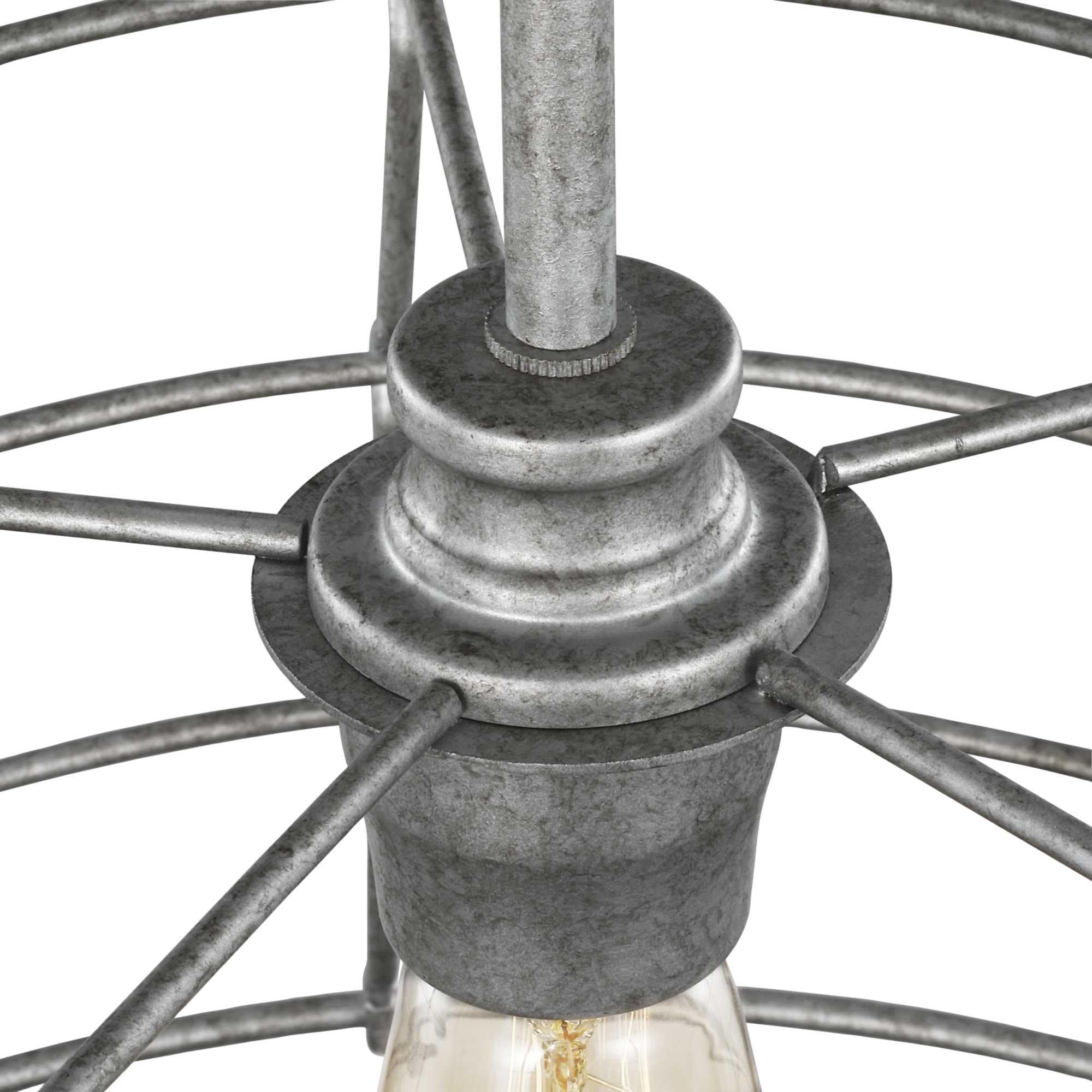 Chambers Collection One-Light Galvanized Finish Farmhouse Pendant Light