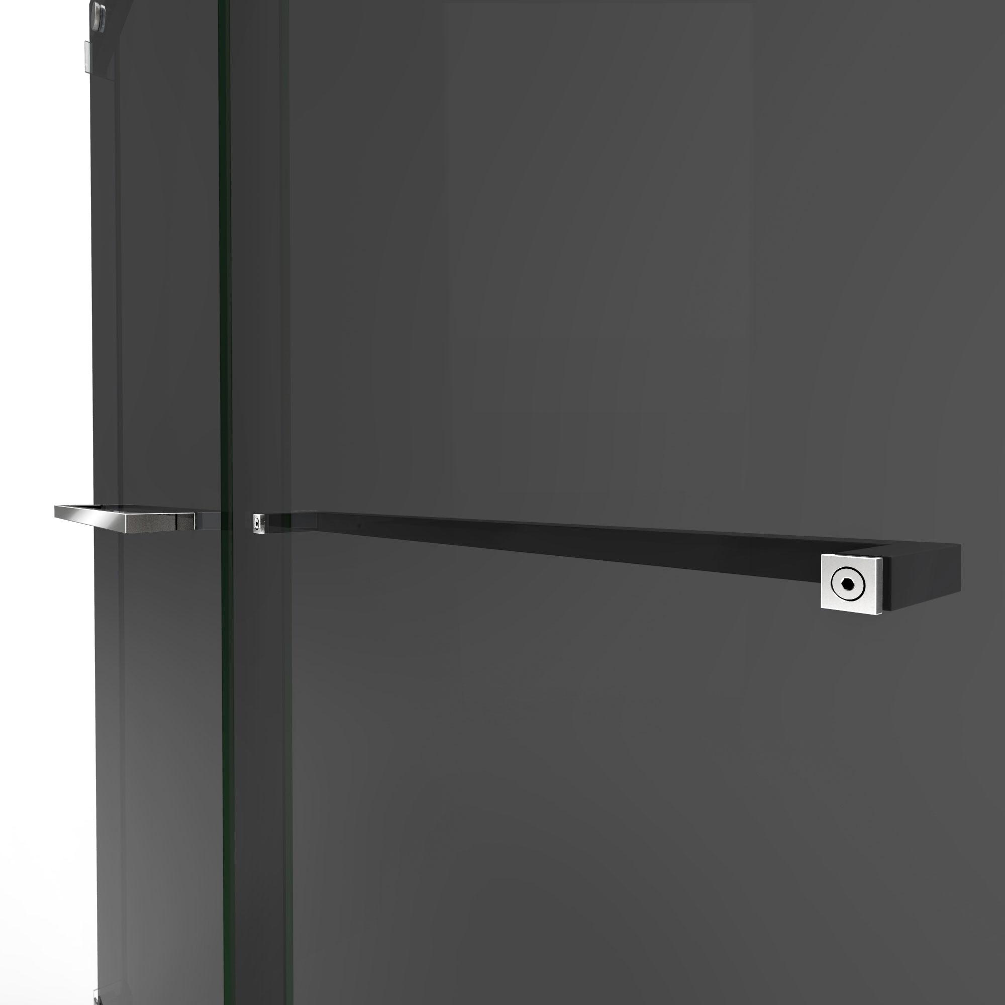 56" - 60" W x 76" H Reversible Frameless Shower Door with ClearMax Technology