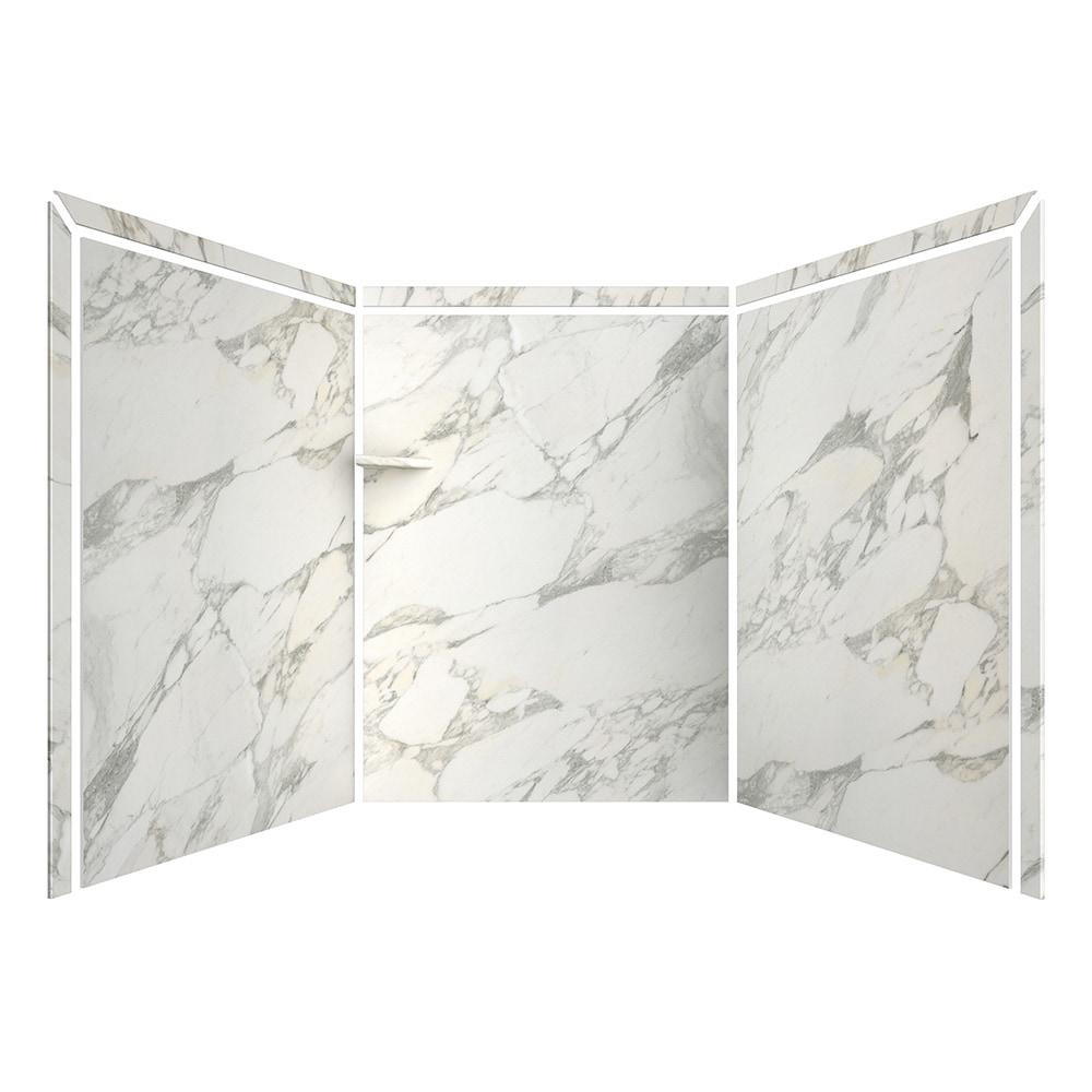 FlexStone Adaptable 60"W x 60"D x 80"H Alcove Shower Surround