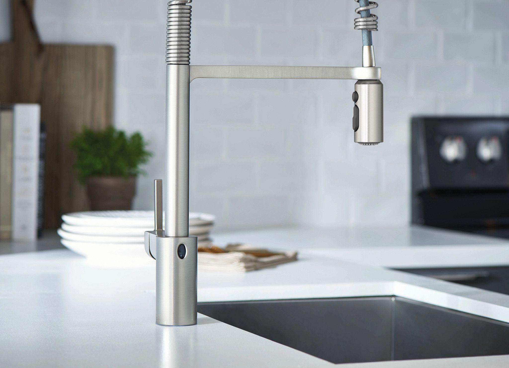 Moen Align MotionSense Wave Single Handle Spring Pulldown Kitchen Faucet with Power Clean Technology