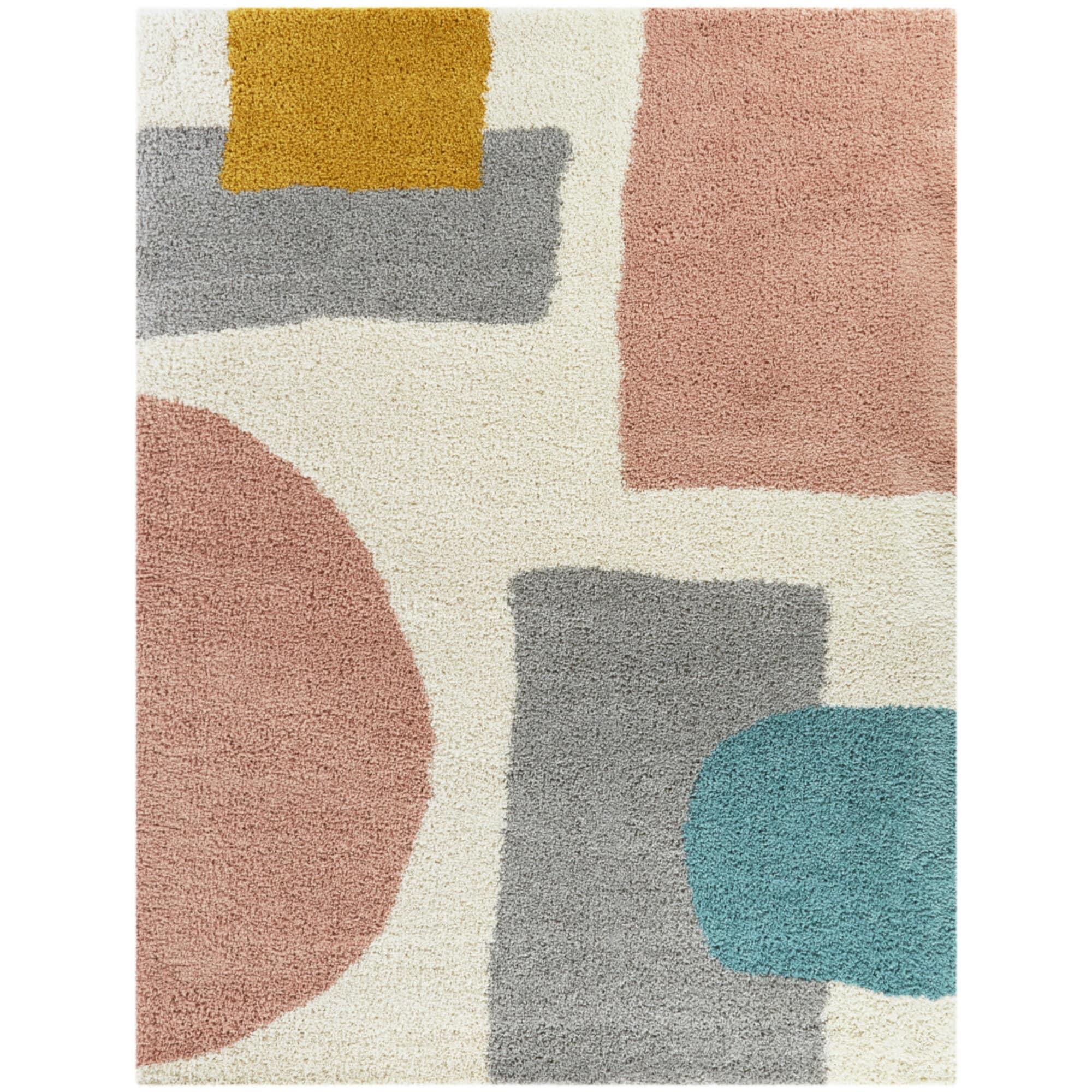 5'3"x7' Chapelle Mid-Century Modern Geometric Rug Gray - Balta Rugs: Fade & Stain-Resistant, High Pile, OEKO-TEX Certified