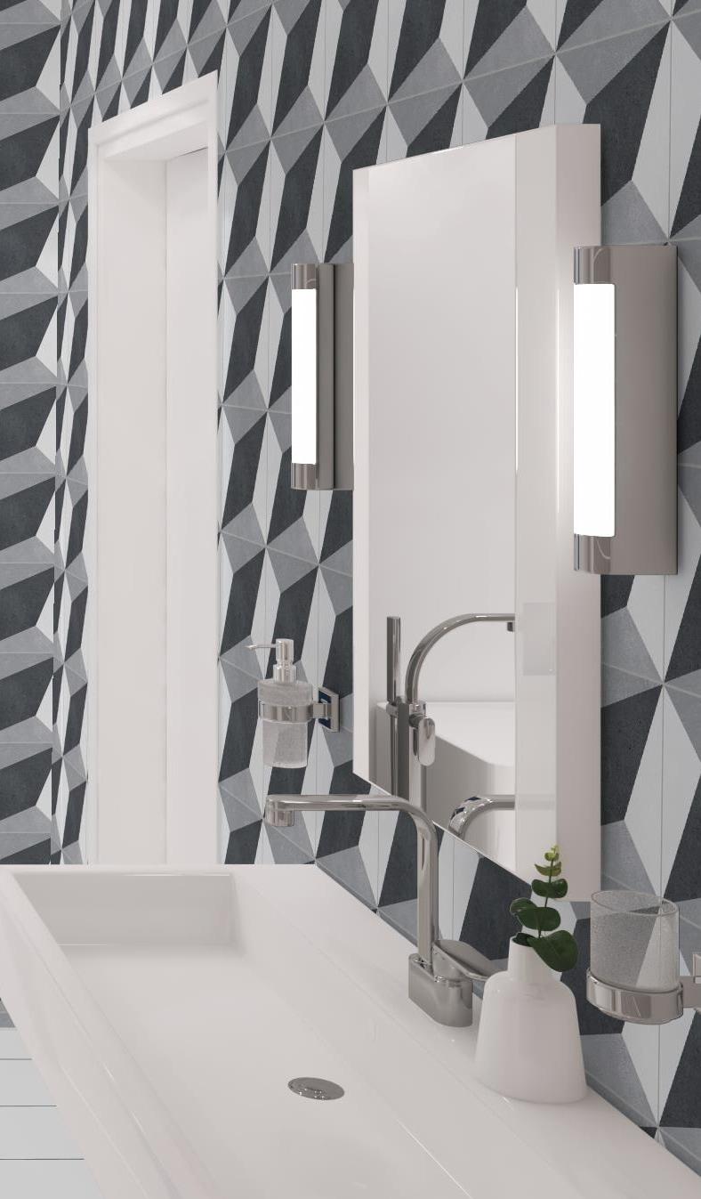 Luv Tender Grey 8-in Encaustic Matte Porcelain Wall & Floor Tile