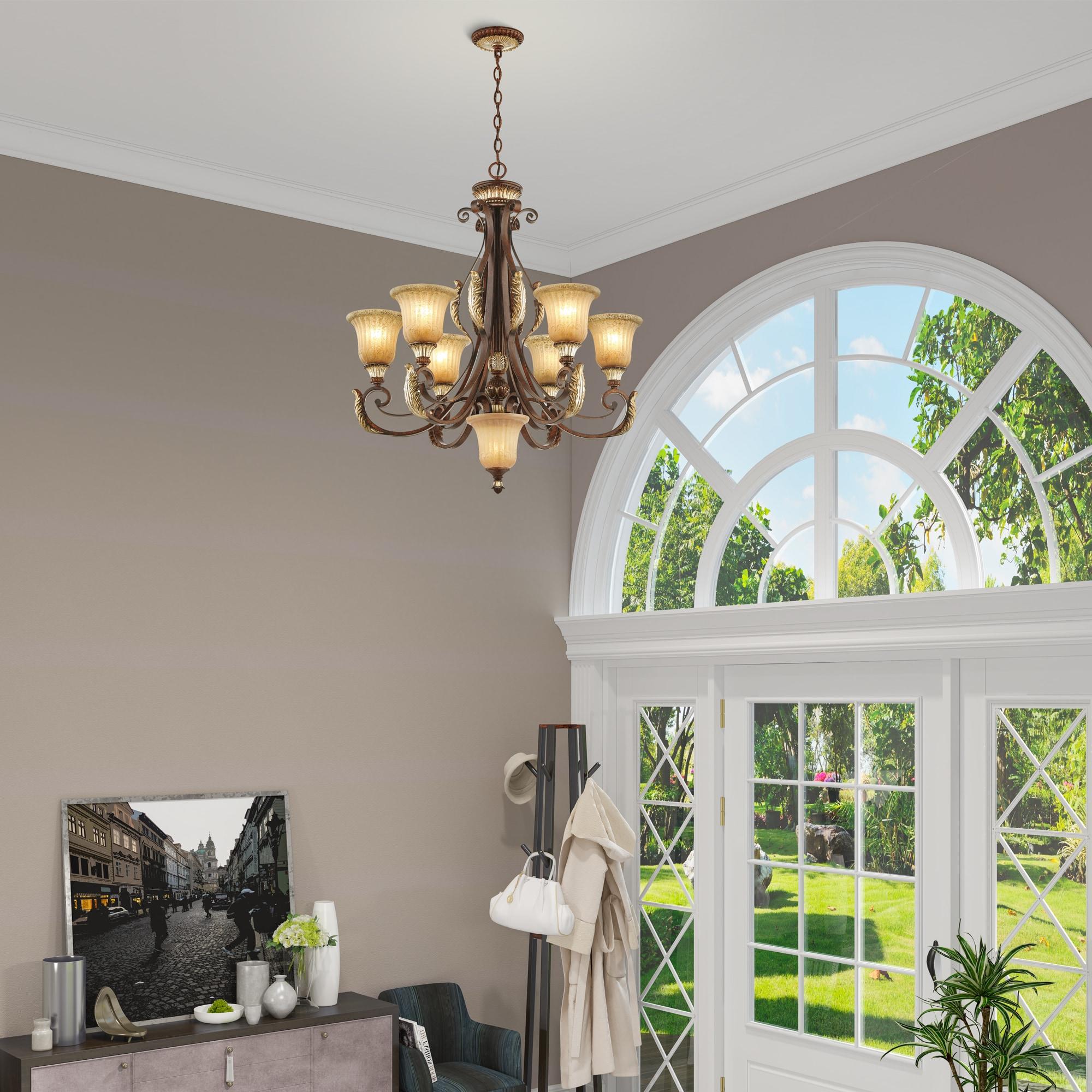 Livex Lighting Villa Verona 6 - Light Chandelier in  Verona Bronze/Aged Gold Leaf