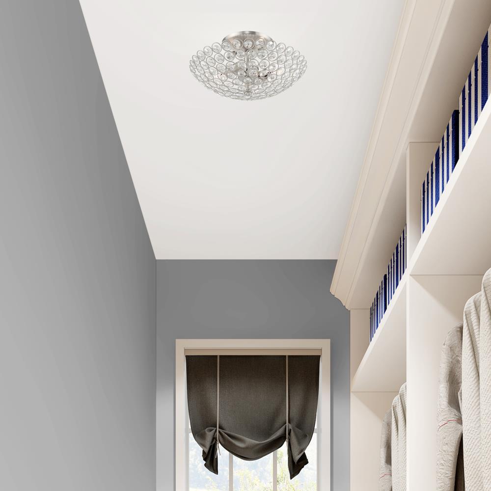Livex Lighting Cassandra 2 - Light Semi-Flush Mount in  Brushed Nickel