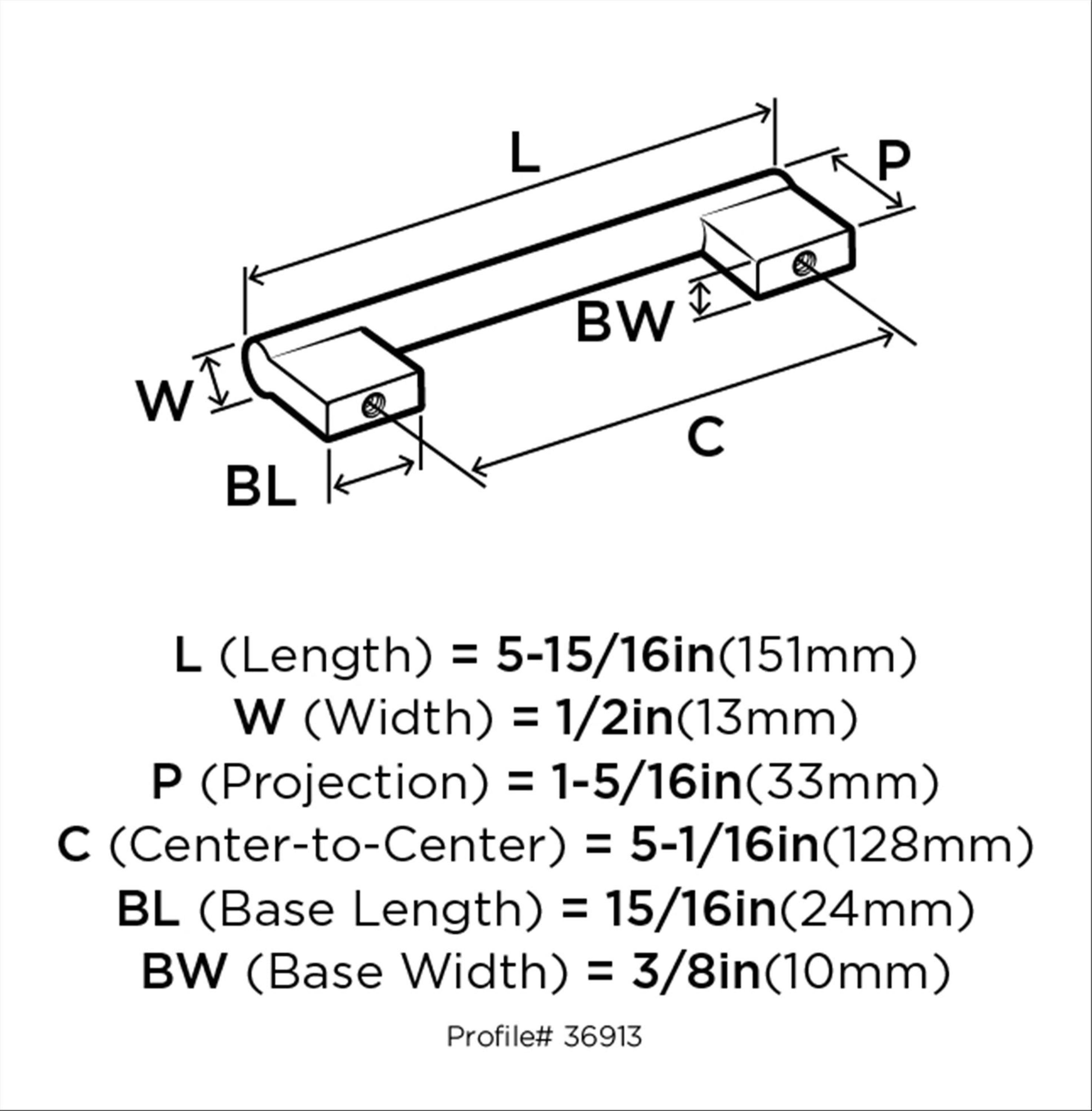 Versa 1/16" Center To Center Bar Pull