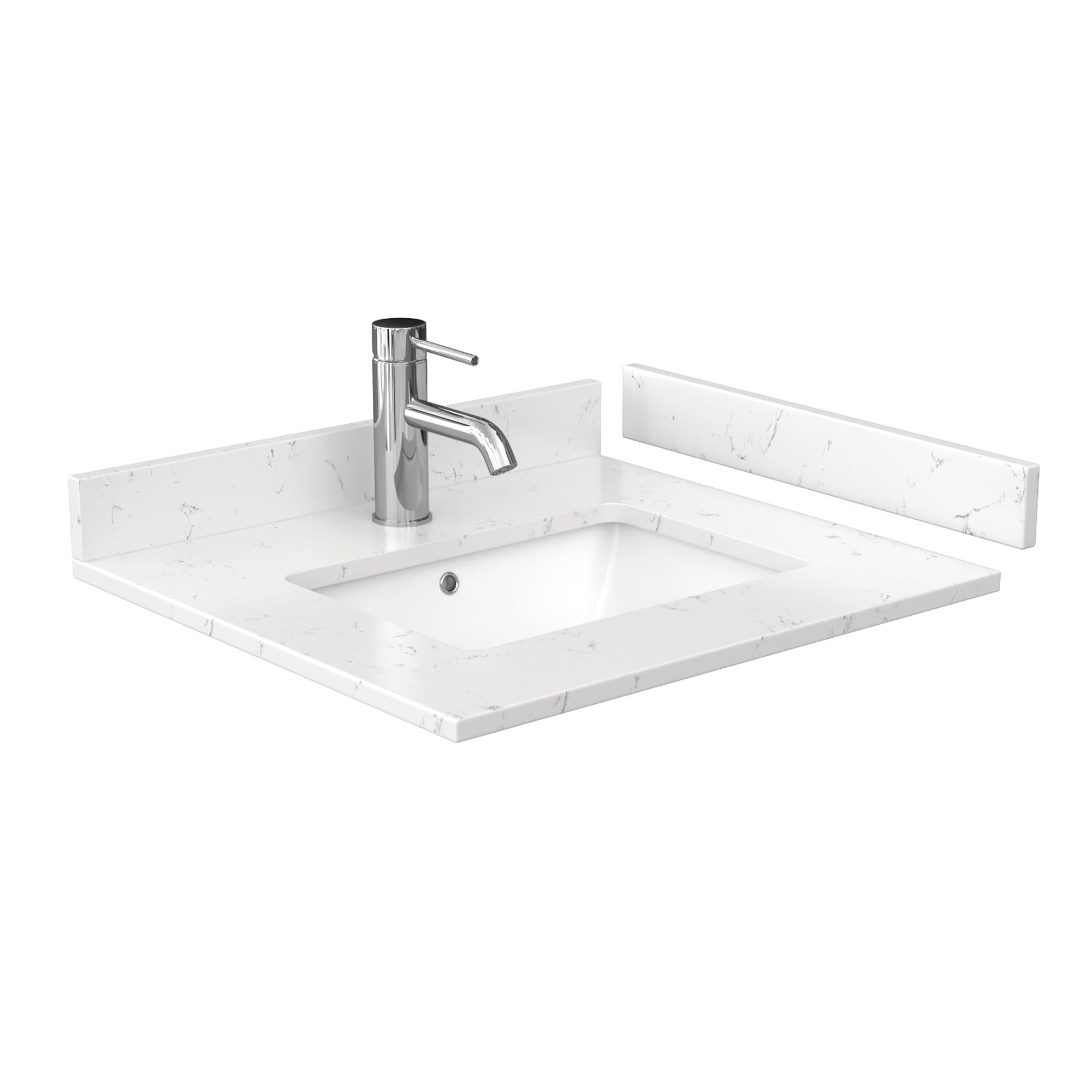 Wyndham Collection Beckett 24" Freestanding Single Bathroom Vanity with Cultured Marble Top