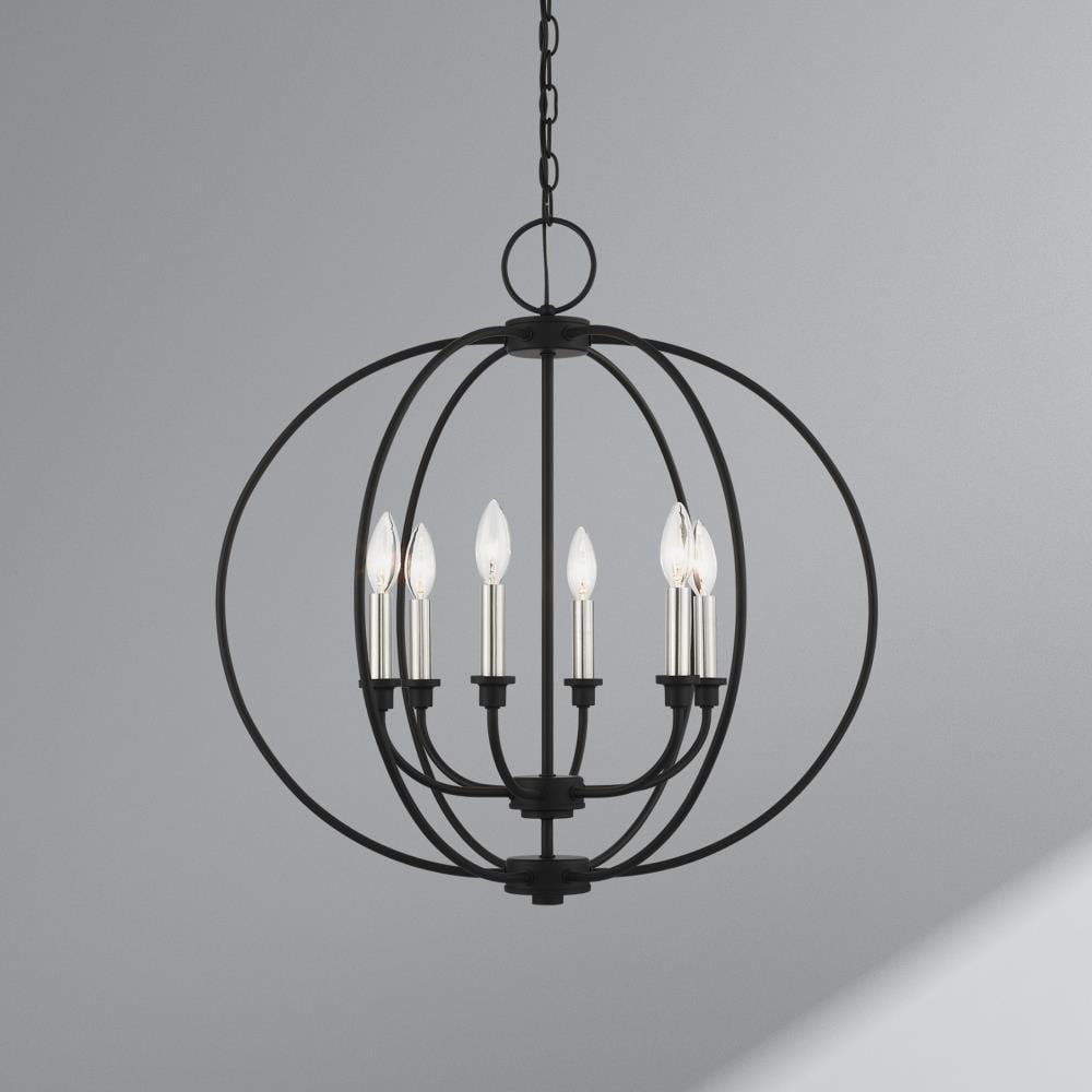 Livex Lighting Milania 6 - Light Chandelier in  Black