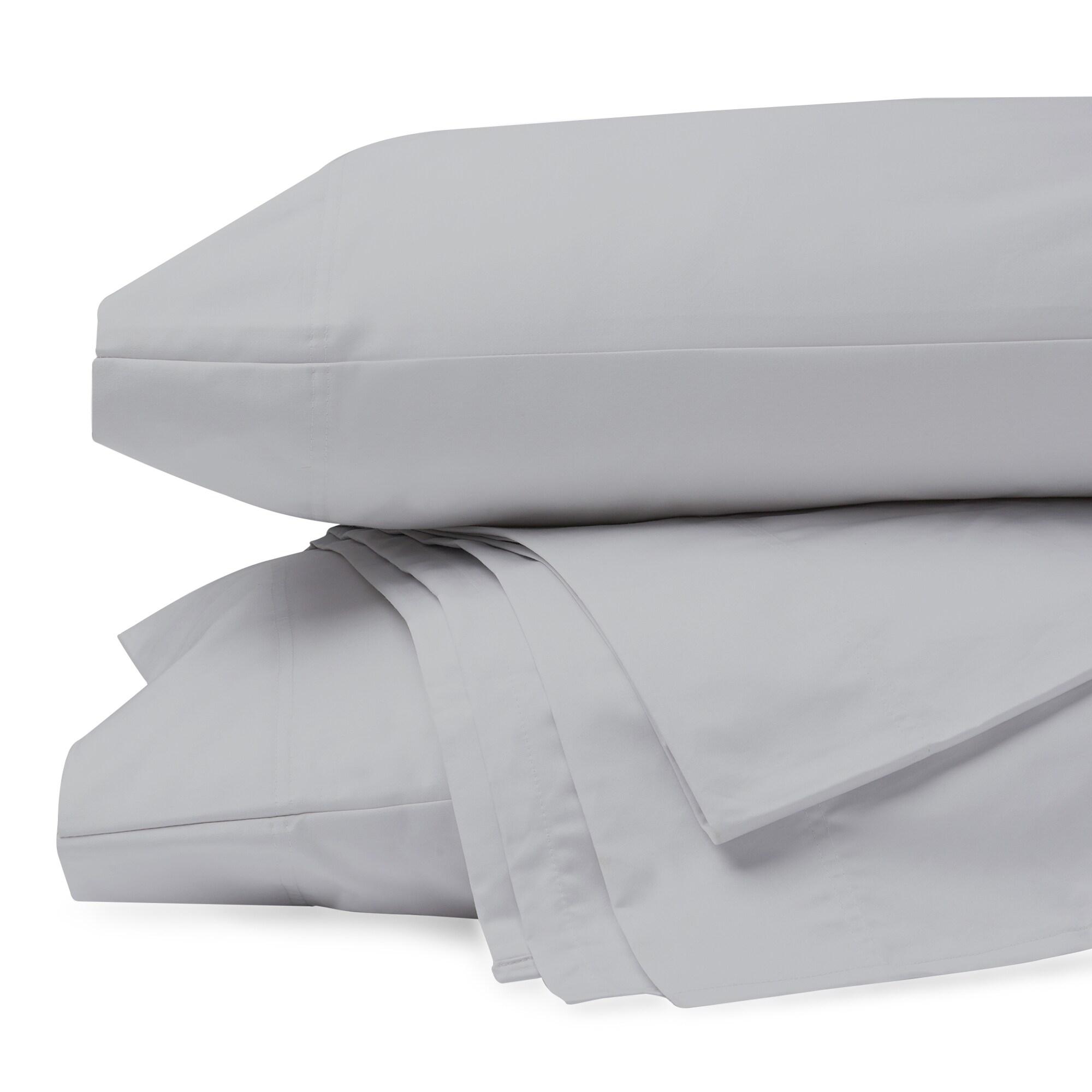 Queen 800 Thread Count Cotton Rich Sateen Sheet Set Light Gray - Color Sense