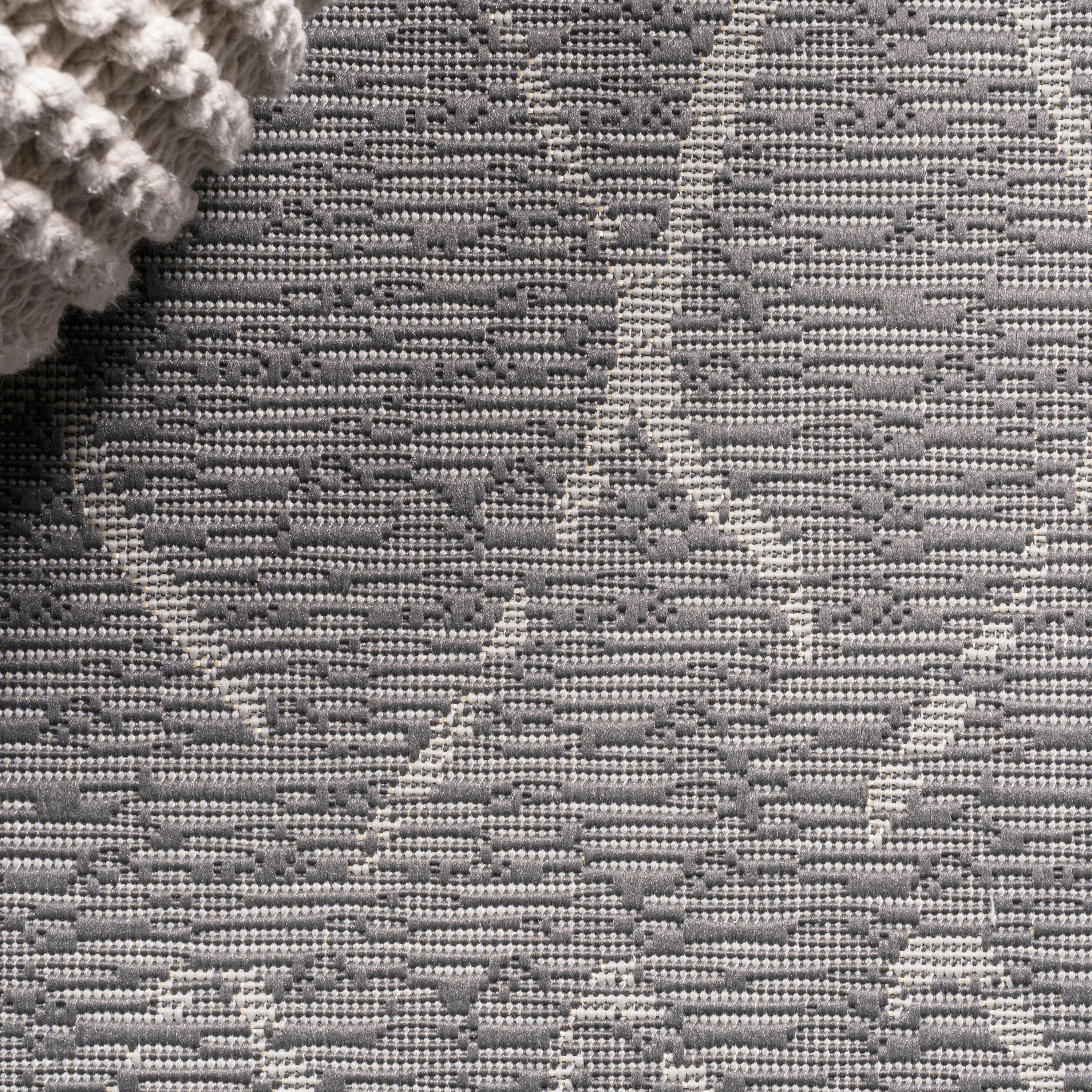 8'x10' Madaba Moroccan Trellis Indoor/Outdoor Area Rug, Gray/Cream - JONATHAN Y