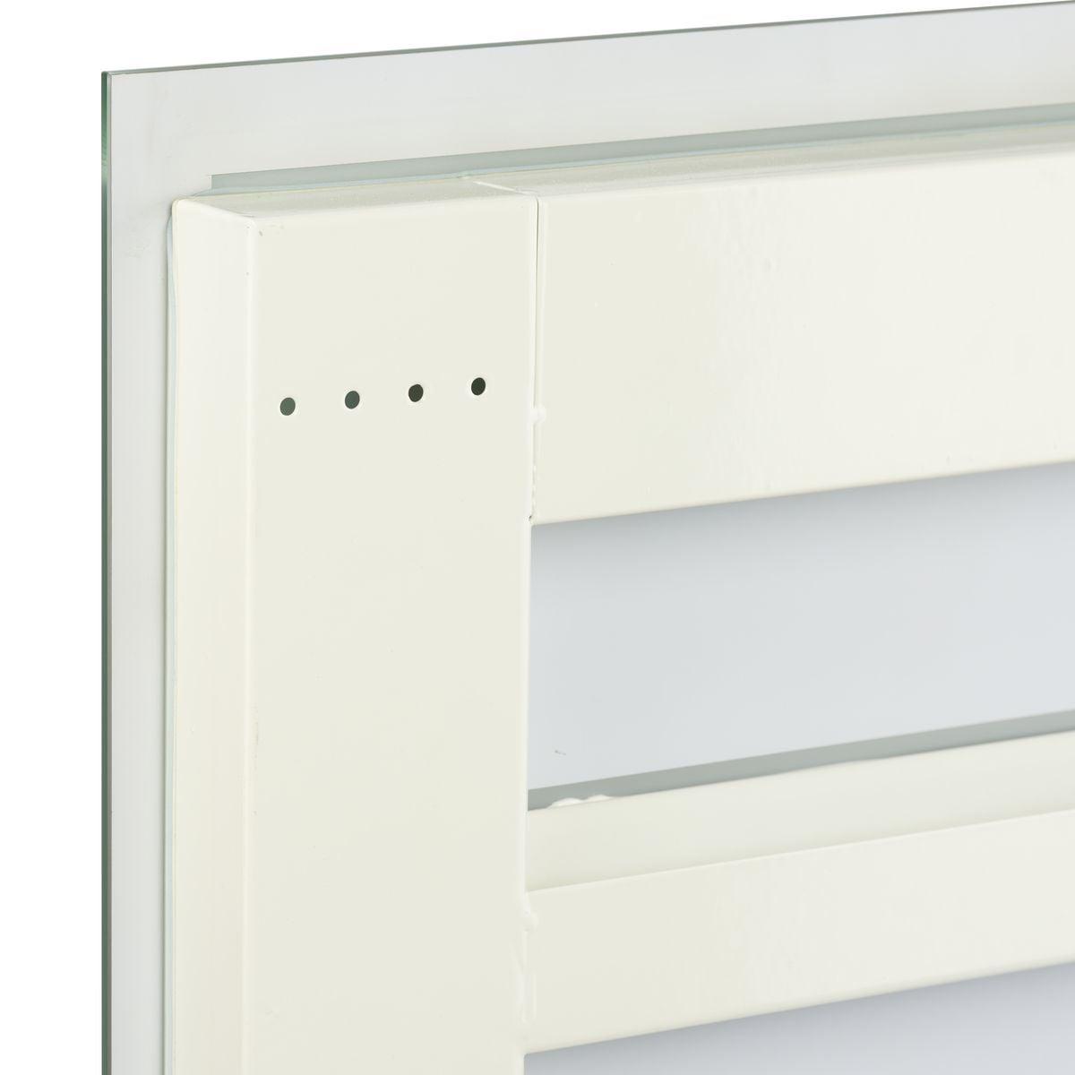 Progress Lighting Captarent 1-Light LED Illuminated Bathroom Mirror, White, Frosted LED Shade