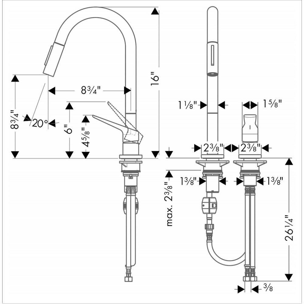 AXOR Citterio M Pull Down Kitchen Faucet