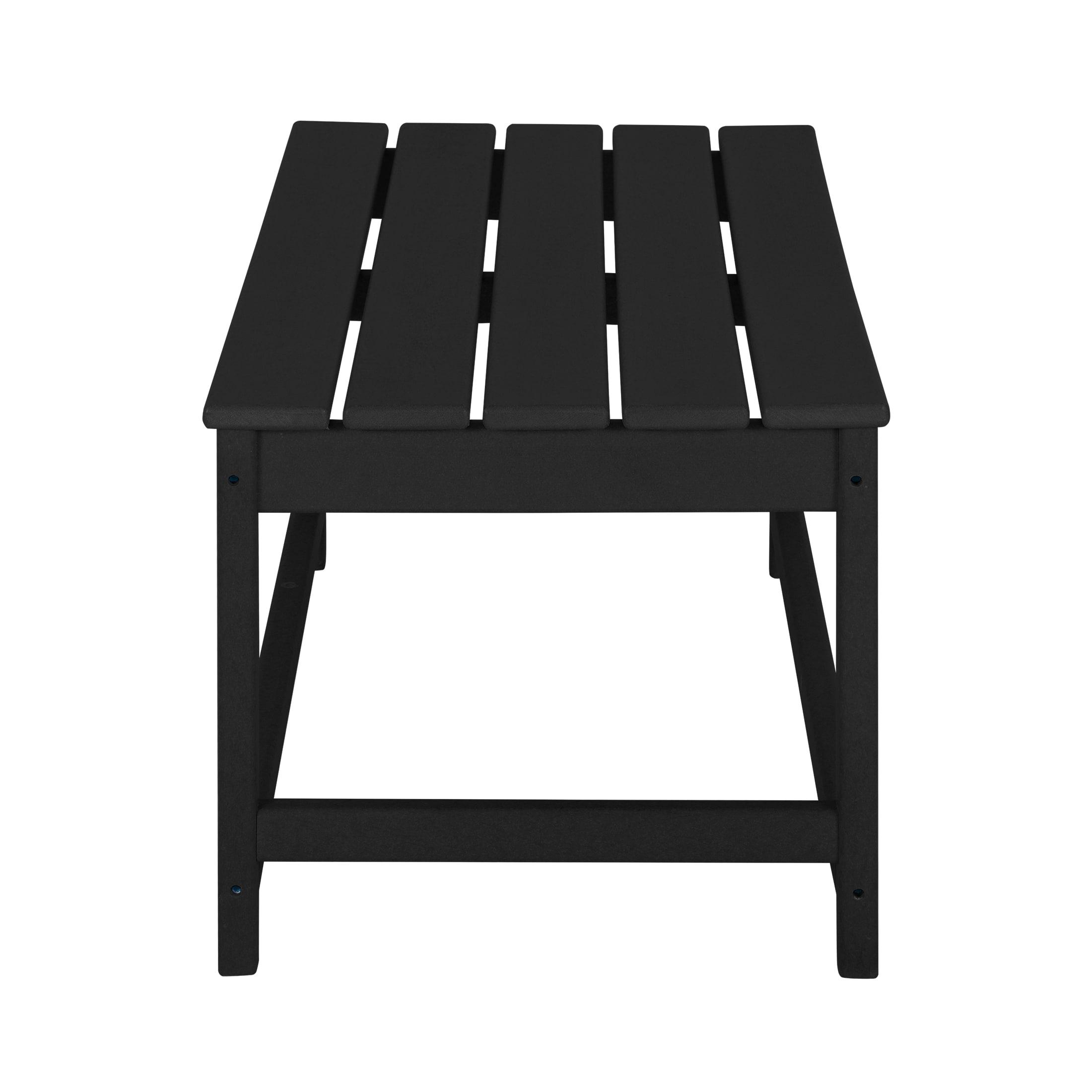 Polytrends  Laguna Hdpe All Weather Outdoor Patio Coffee And Side Tables (3-Piece Set) Black
