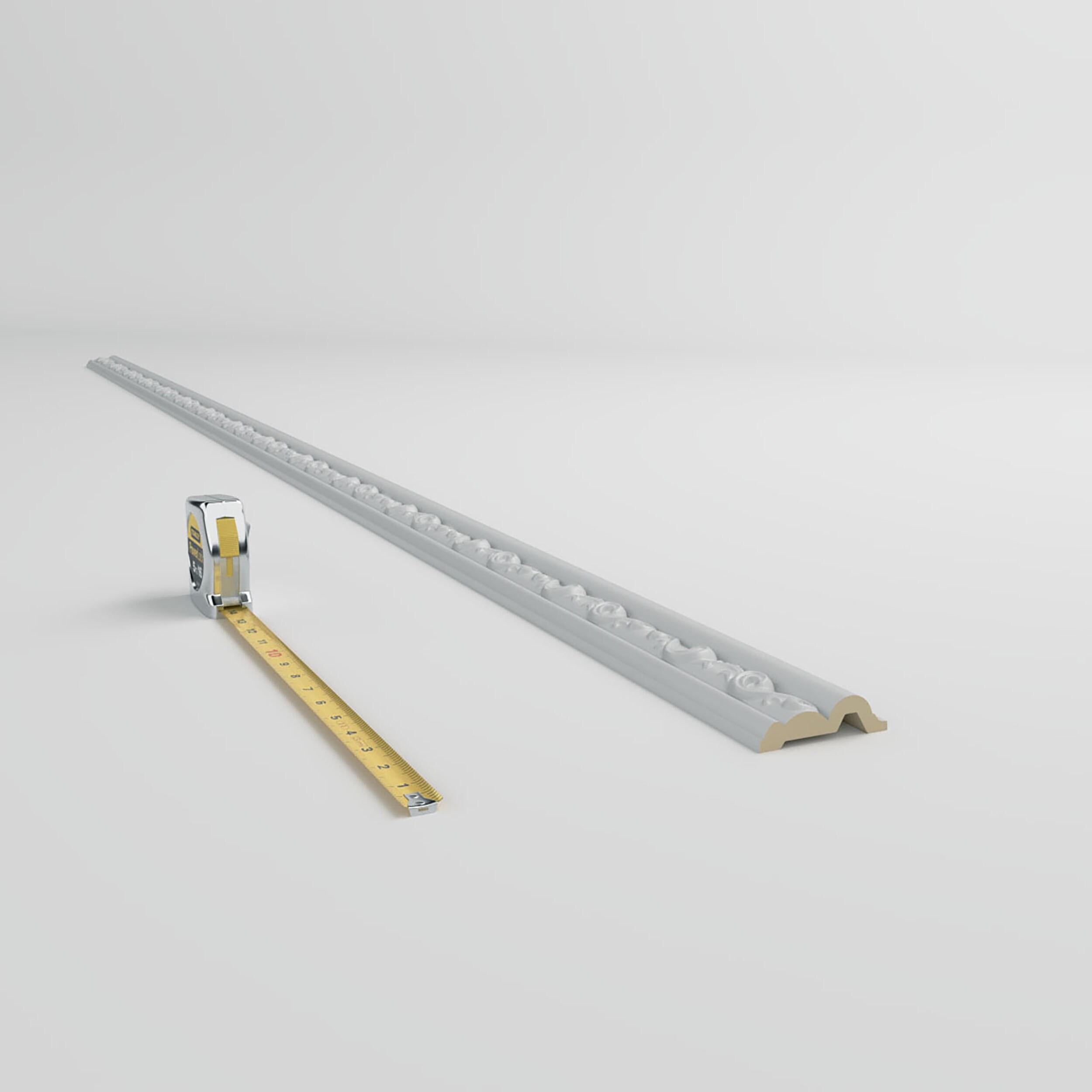 Ekena Millwork 3 1/8"H x 7/8"P x 94 1/2"L, (5 7/8" Repeat), Caputo Chair Rail (12-Pack)