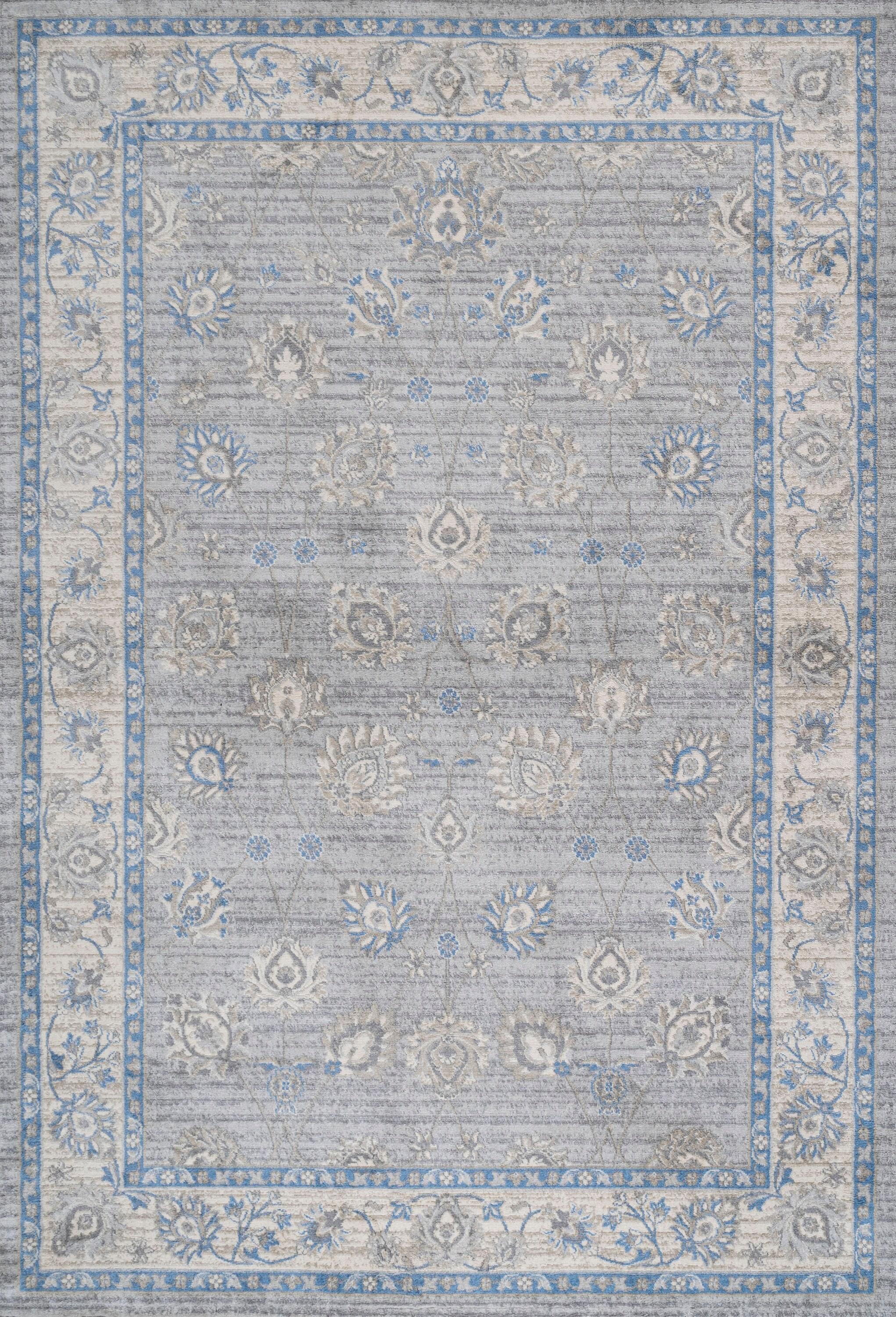 3' X 5' Modern Persian Vintage Moroccan Traditional Area Rug, Gray/Blue - JONATHAN Y