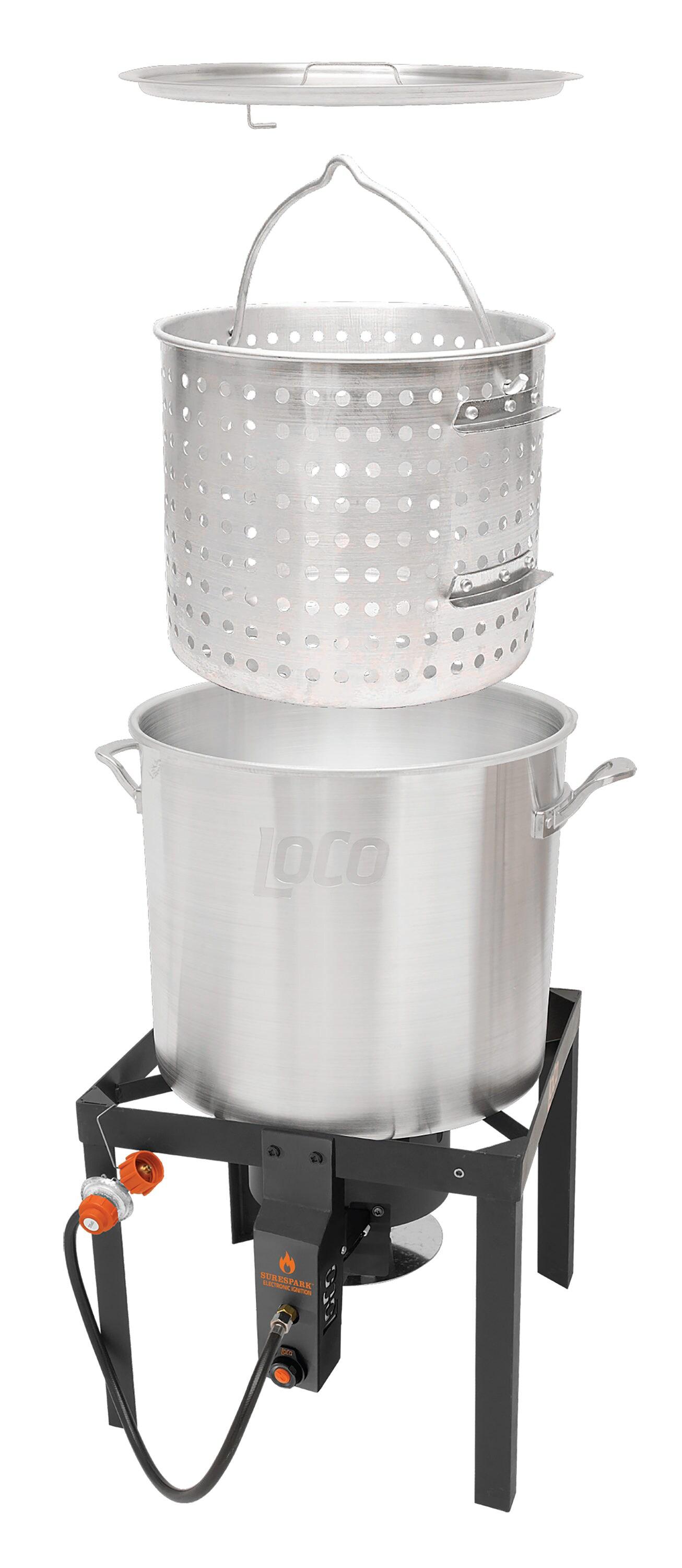 Loco Cookers 80 Quart SureSpark Seafood Boil & Steam Kit