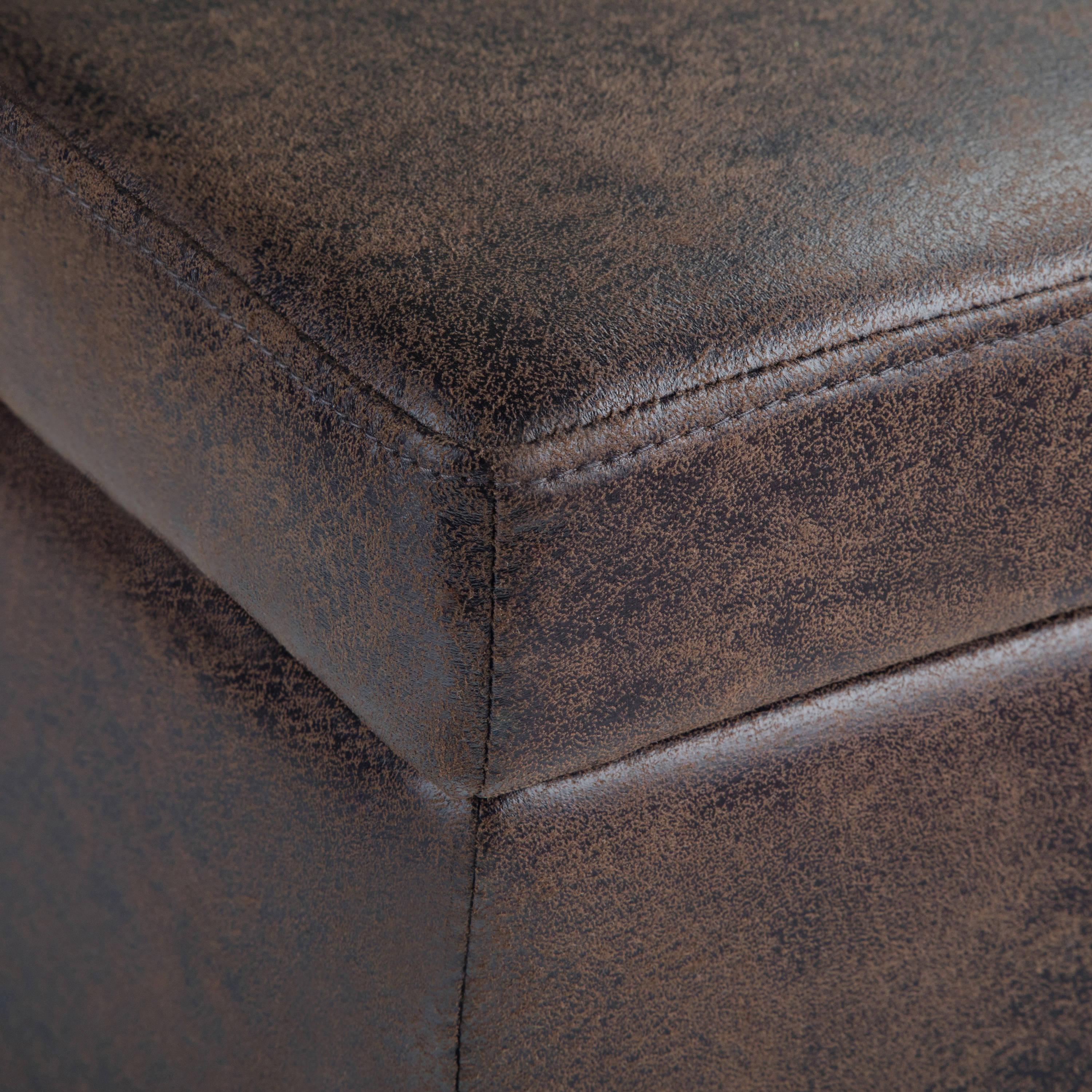 Avalon Faux Leather Ottoman