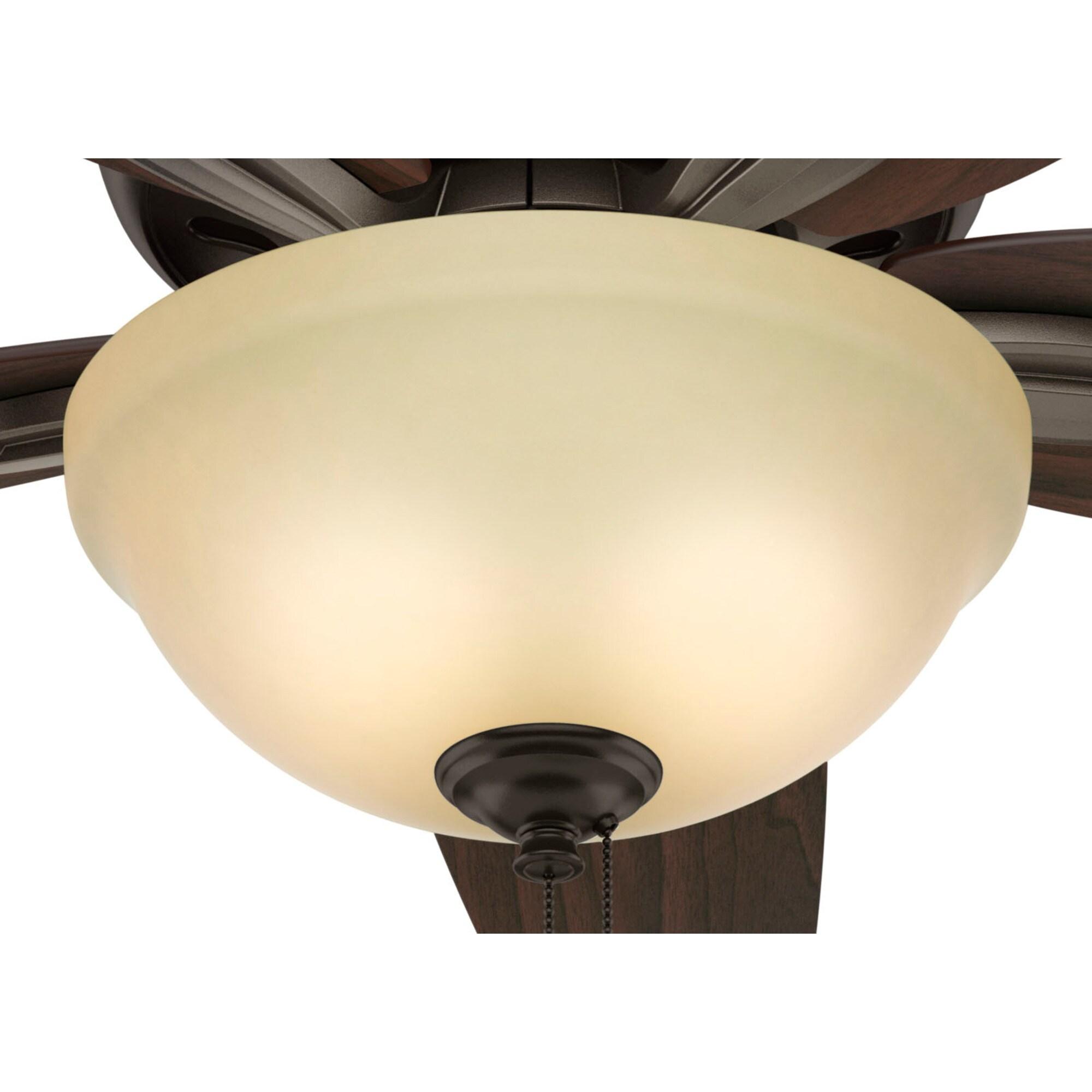 Hunter Fan Newsome 42" 5 - Blade Traditional Flush Mount Indoor Ceiling Fan with Lights and Pull Chains