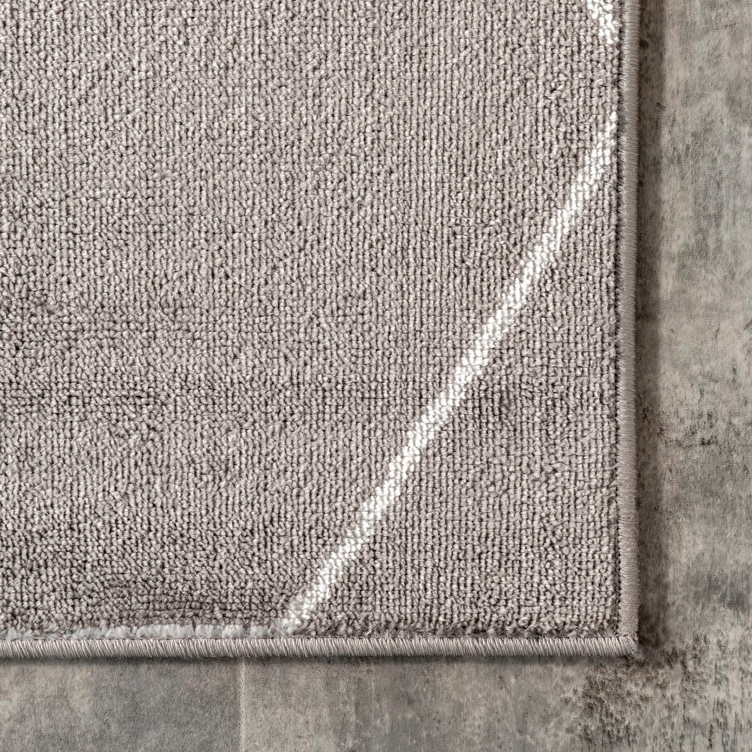 Nuloom Veronica Geometric 4x6 Indoor Area Rug for Living Room Bedroom Dining Room Kitchen, Grey/Ivory