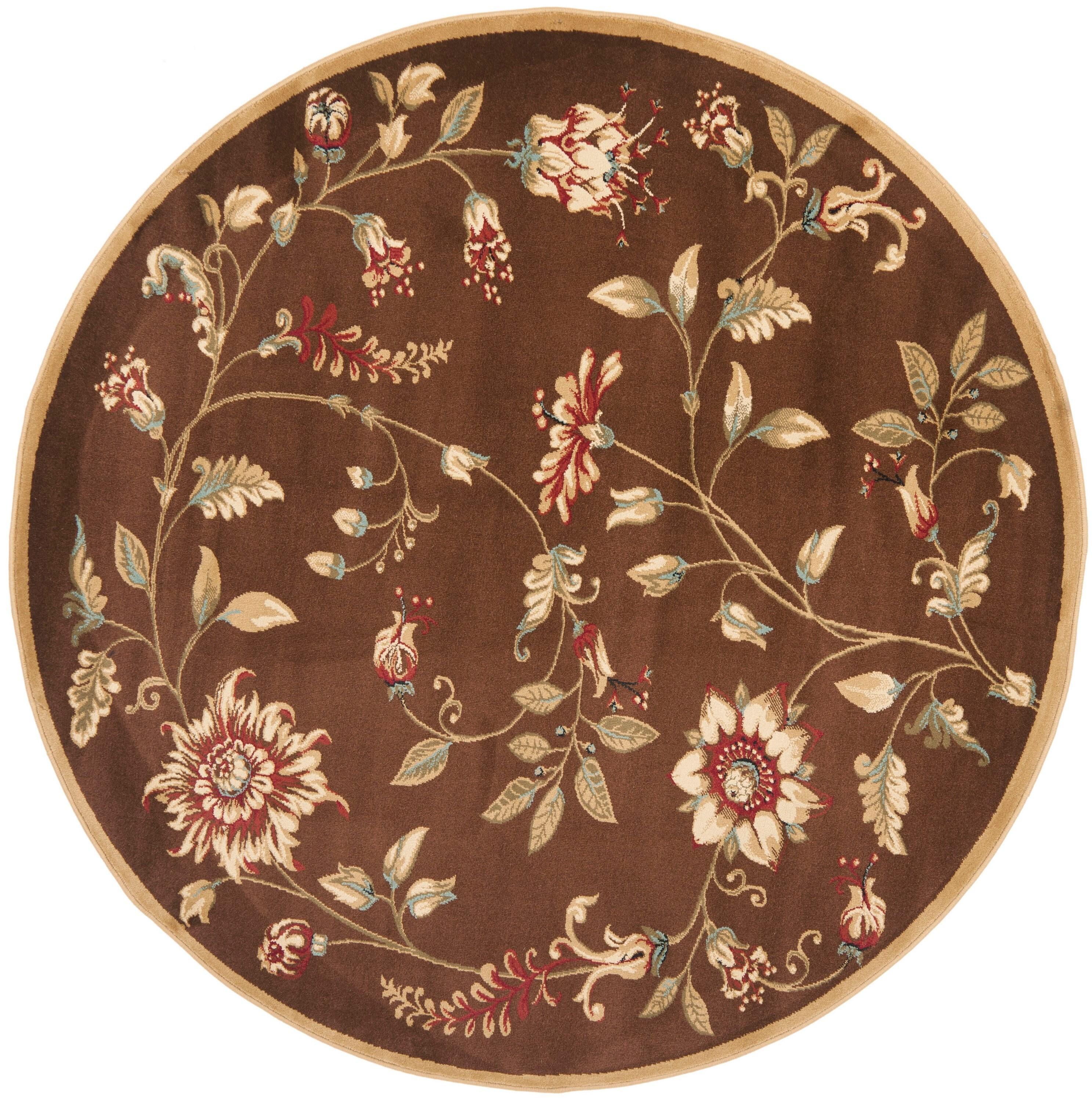 Lyndhurst LNH552 Power Loomed Accent Rug - Brown/Multi - 3'3"x5'3" - Safavieh