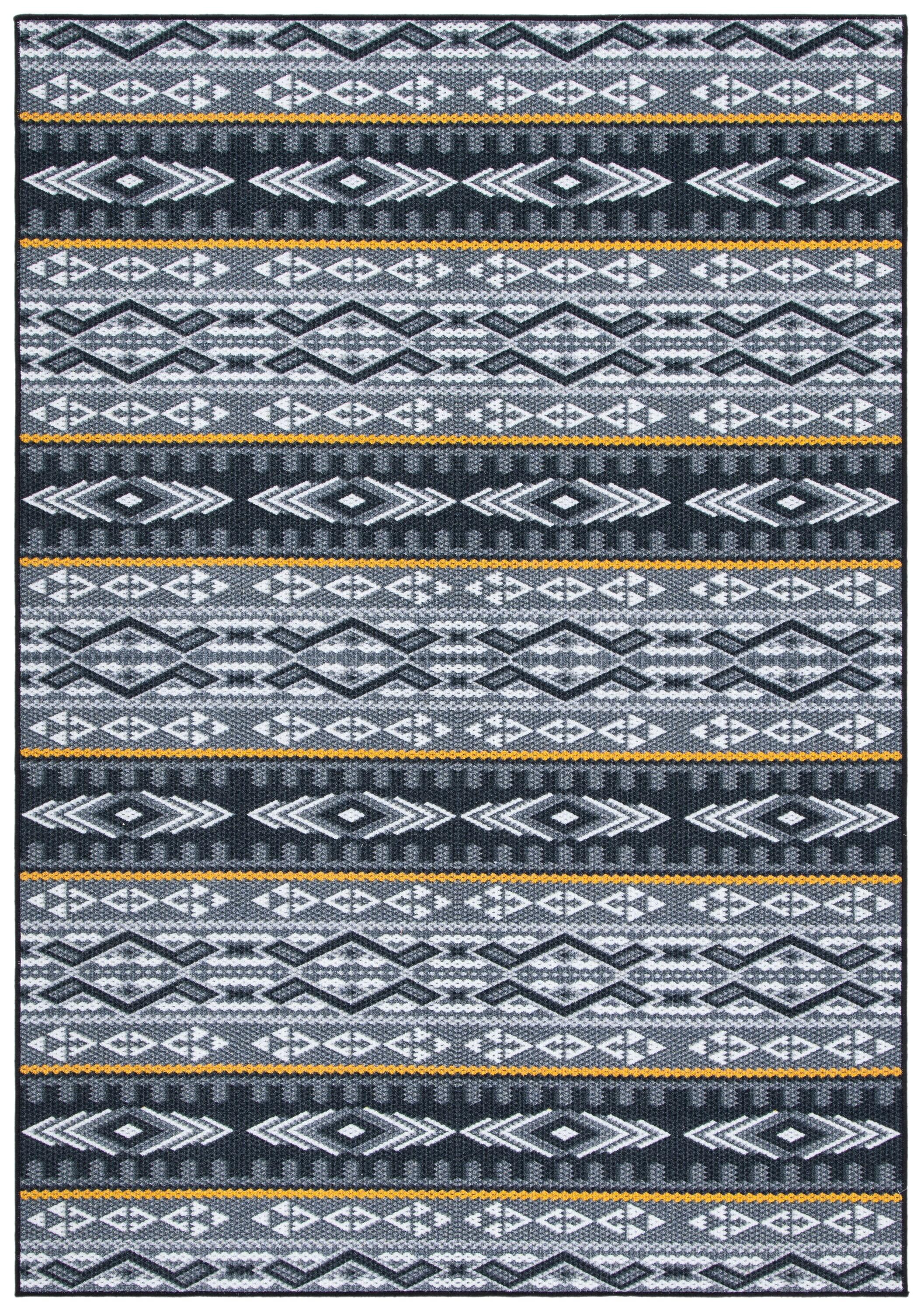 Journey JNY179 Power Loomed Area Rug - Grey/Gold - 4'4"x6' - Safavieh.