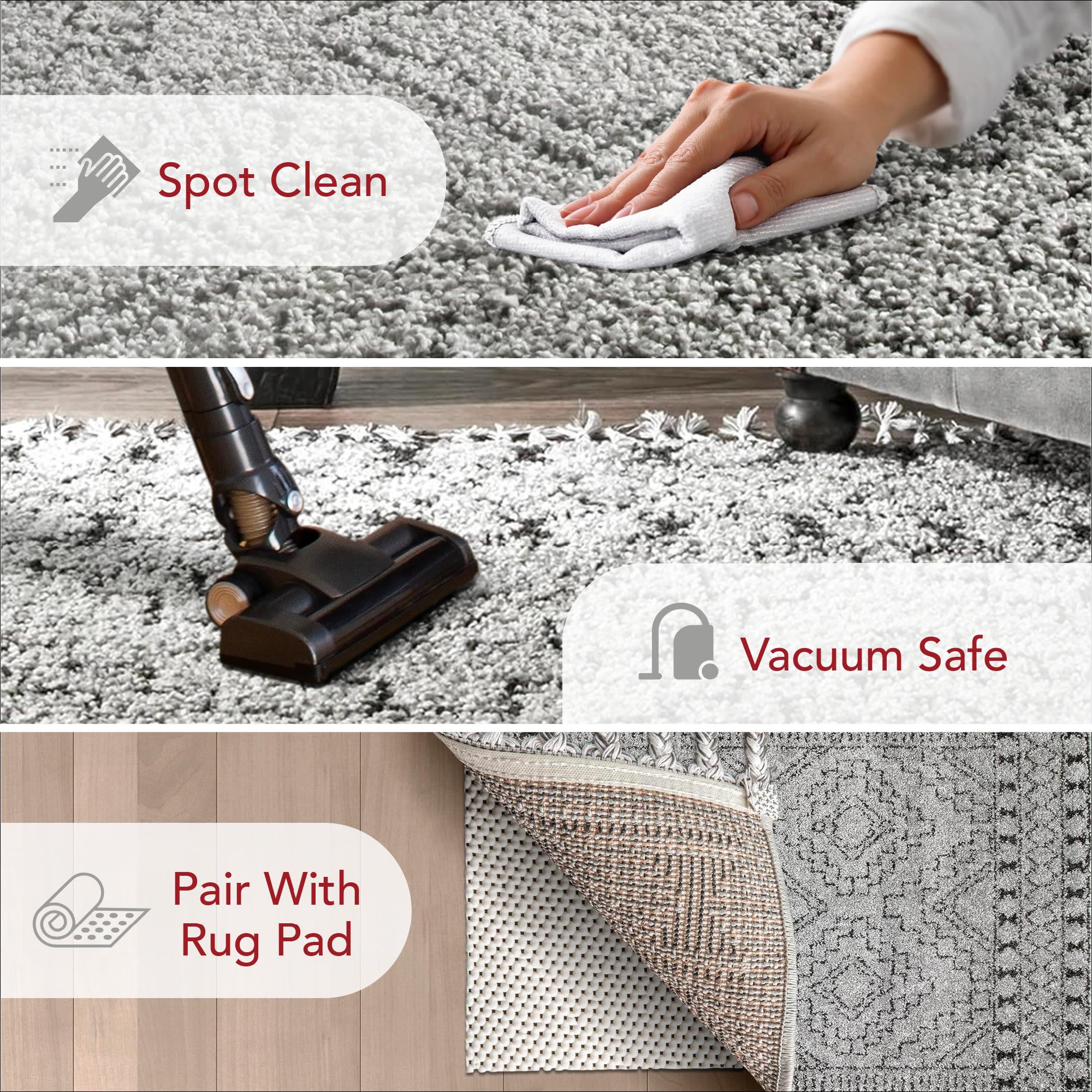 nuLOOM Vasiliki Moroccan Shag Tasseled Area Rug, 7' 10" x 10', Gray