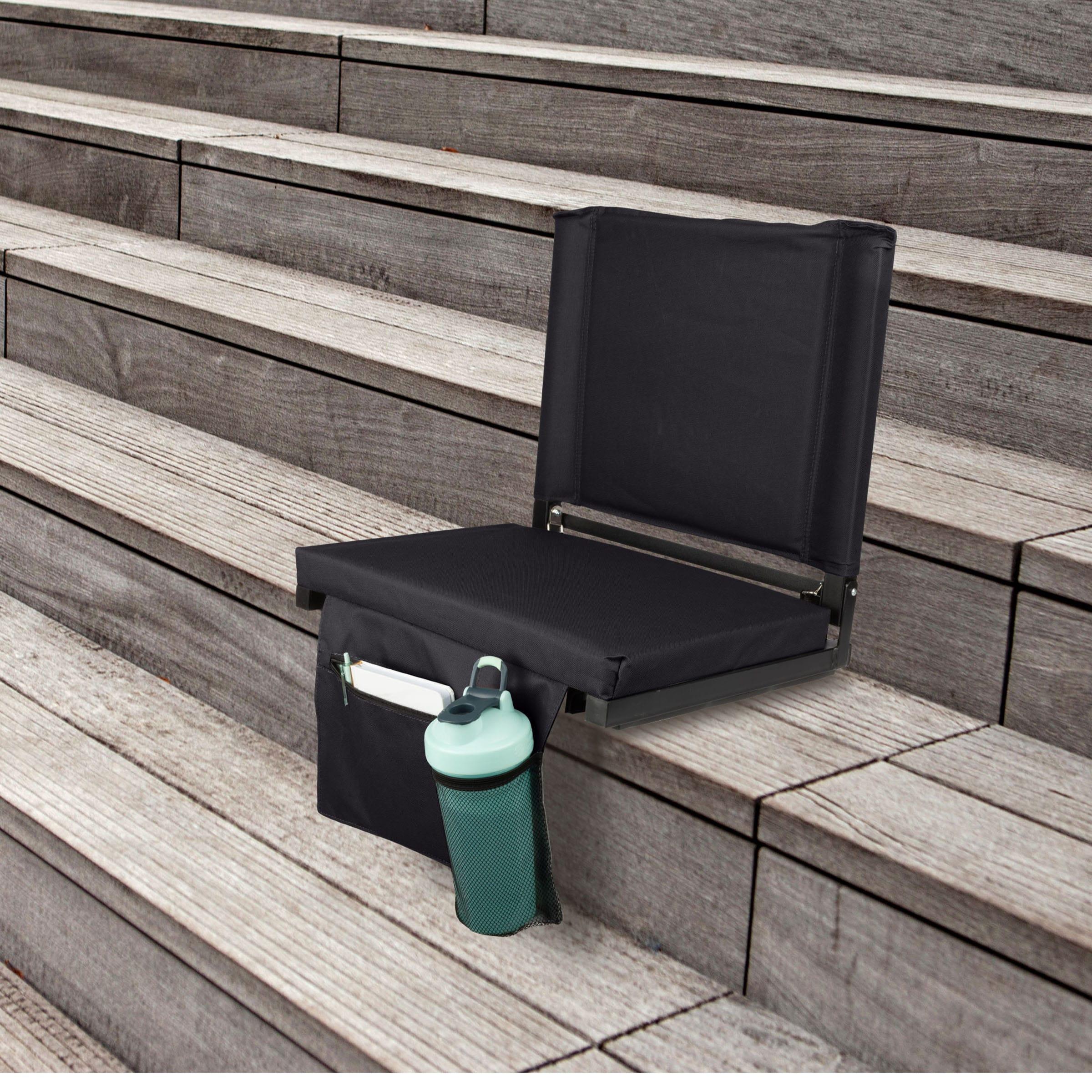 Home-Complete Bleacher Seat Stadium Cushion, Black
