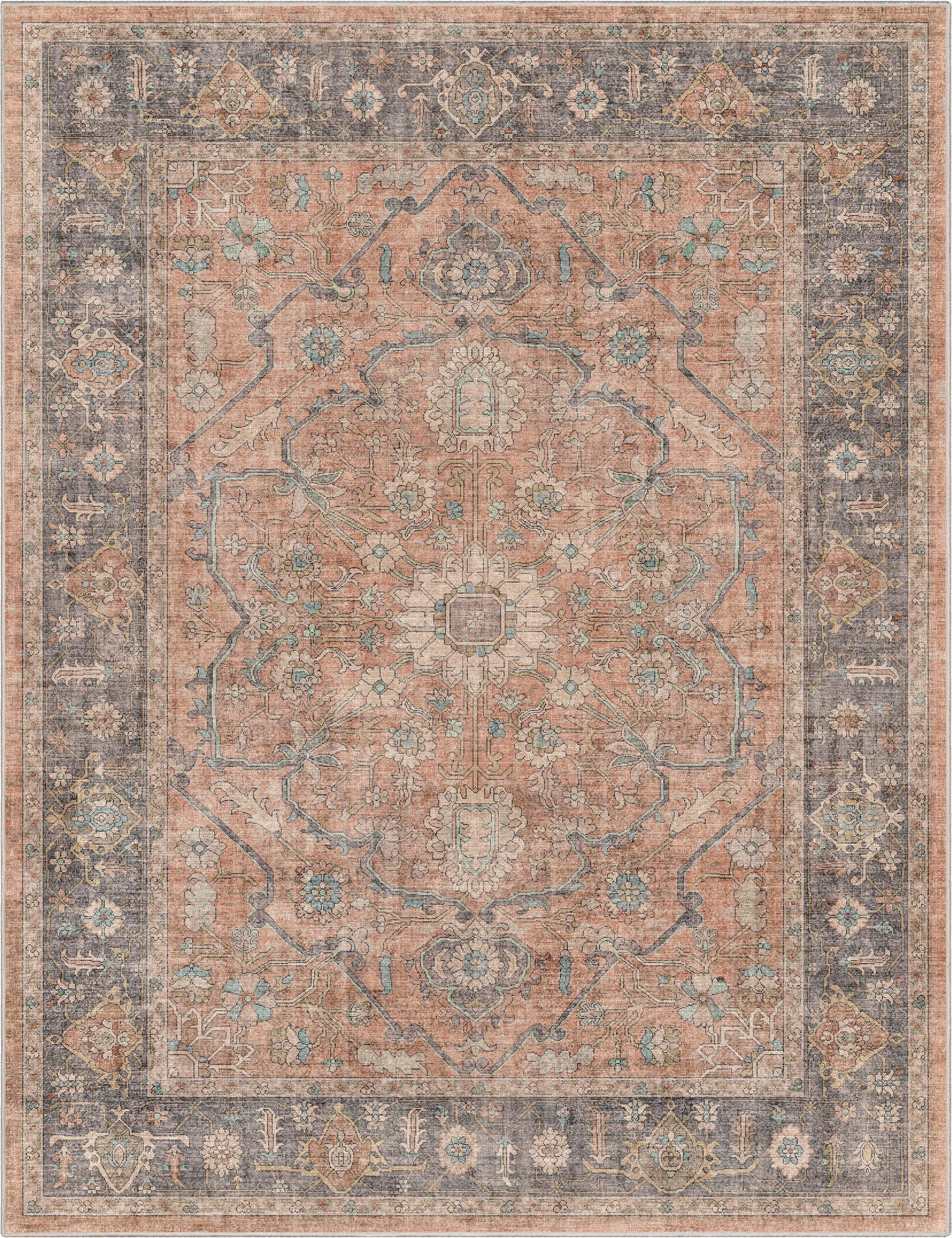 Kehr Antigua Vintage Persian Oriental Coral Flat-Weave Rug