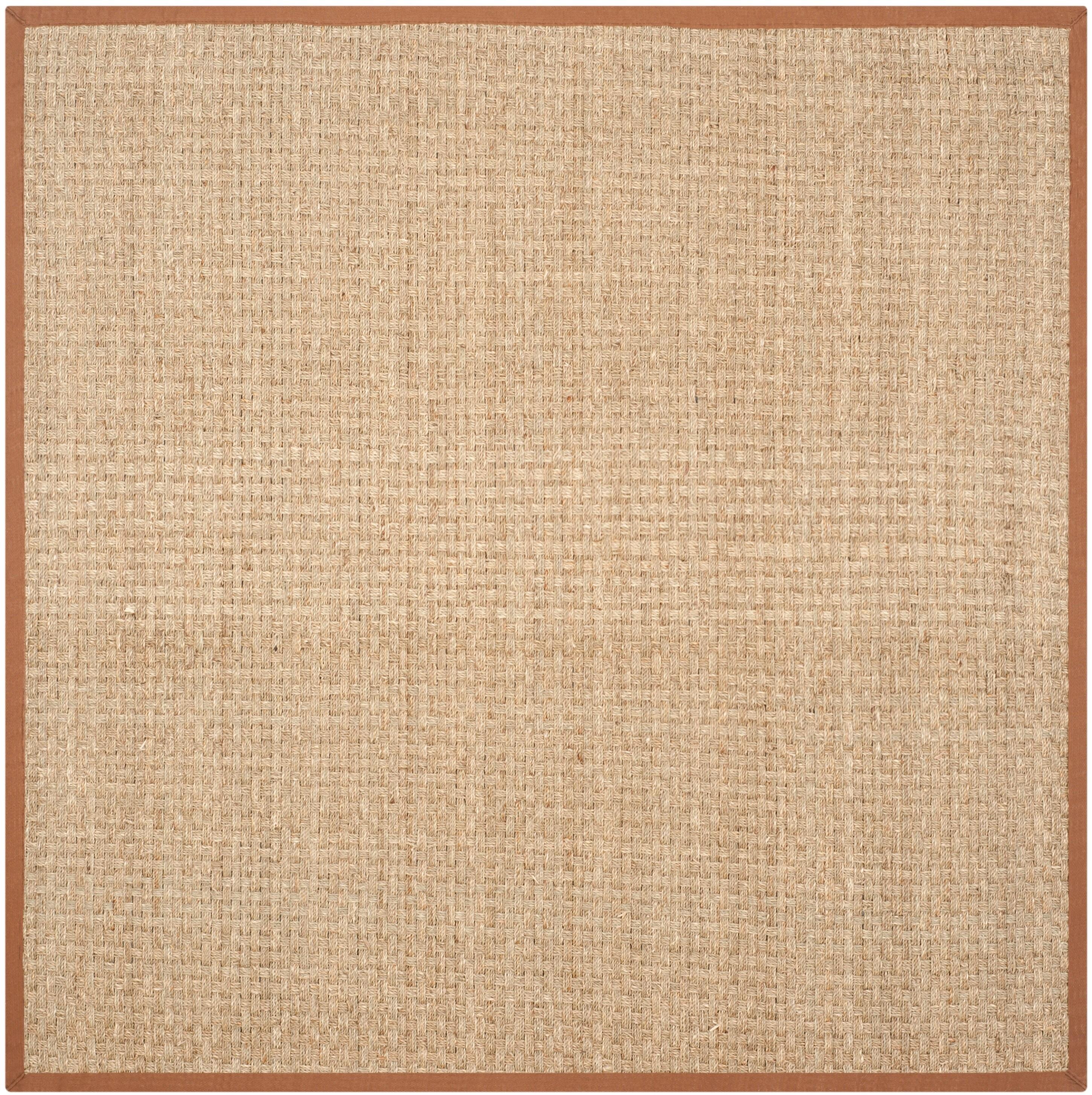 Natural Fiber NF114 Power Loomed Indoor Area Rug - Natural/Brown - 8'x8' - Safavieh.