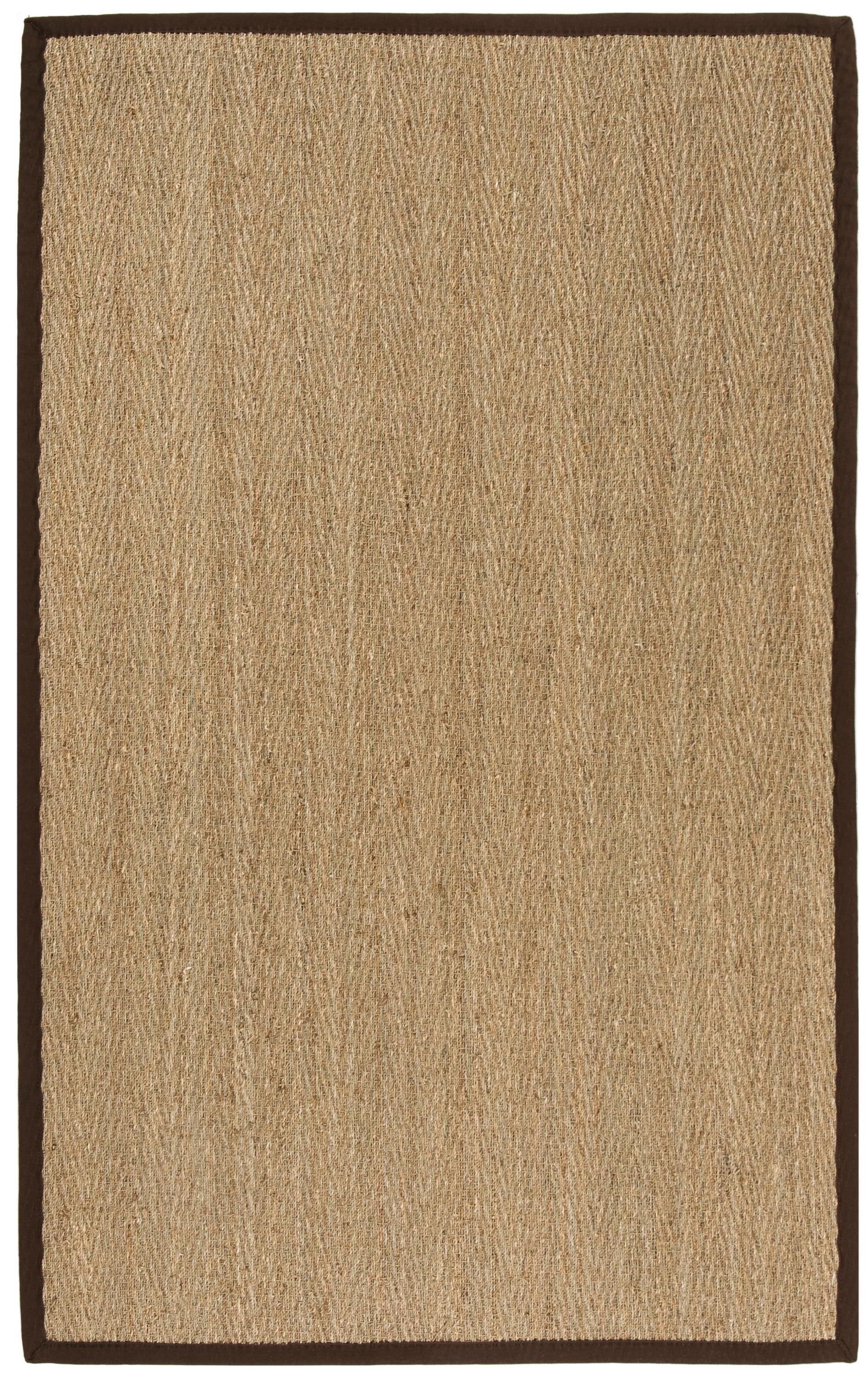 Natural Fiber NF115 Power Loomed Indoor Area Rug - Natural/Dark Brown - 4'x6' - Safavieh.