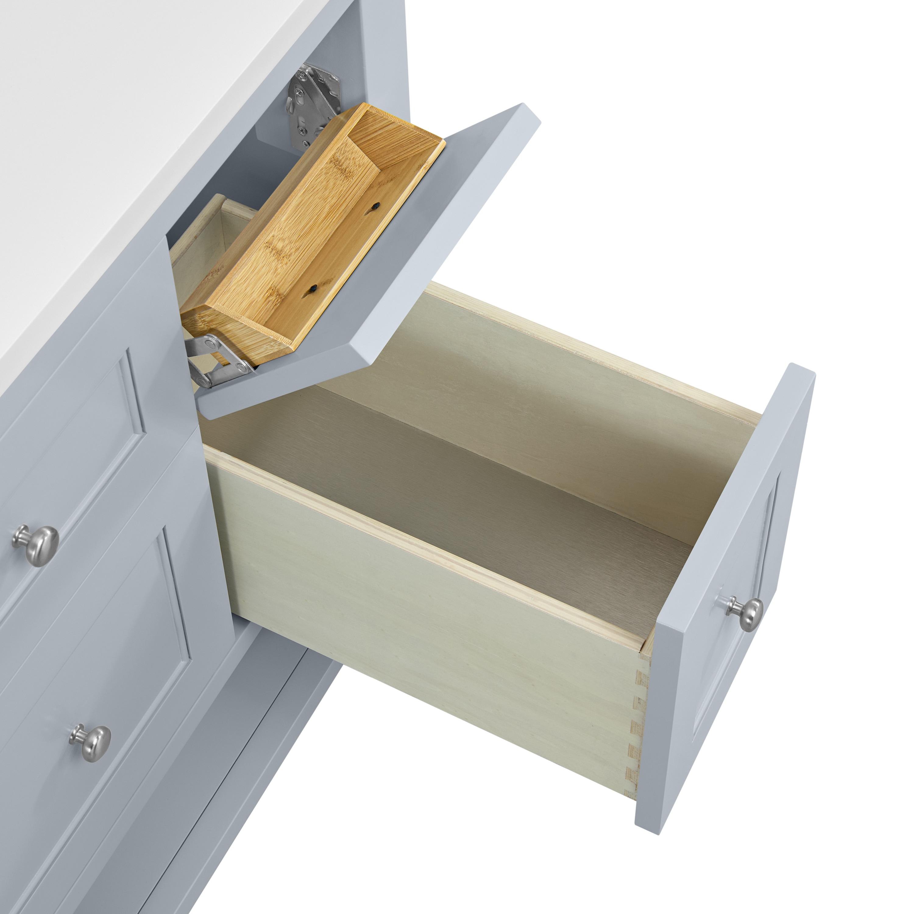 James Martin Vanities 330-V36-SRB-3LDL 36 in. Breckenridge Single Vanity with 3 cm Lime Delight Quartz Top, Serenity Blue