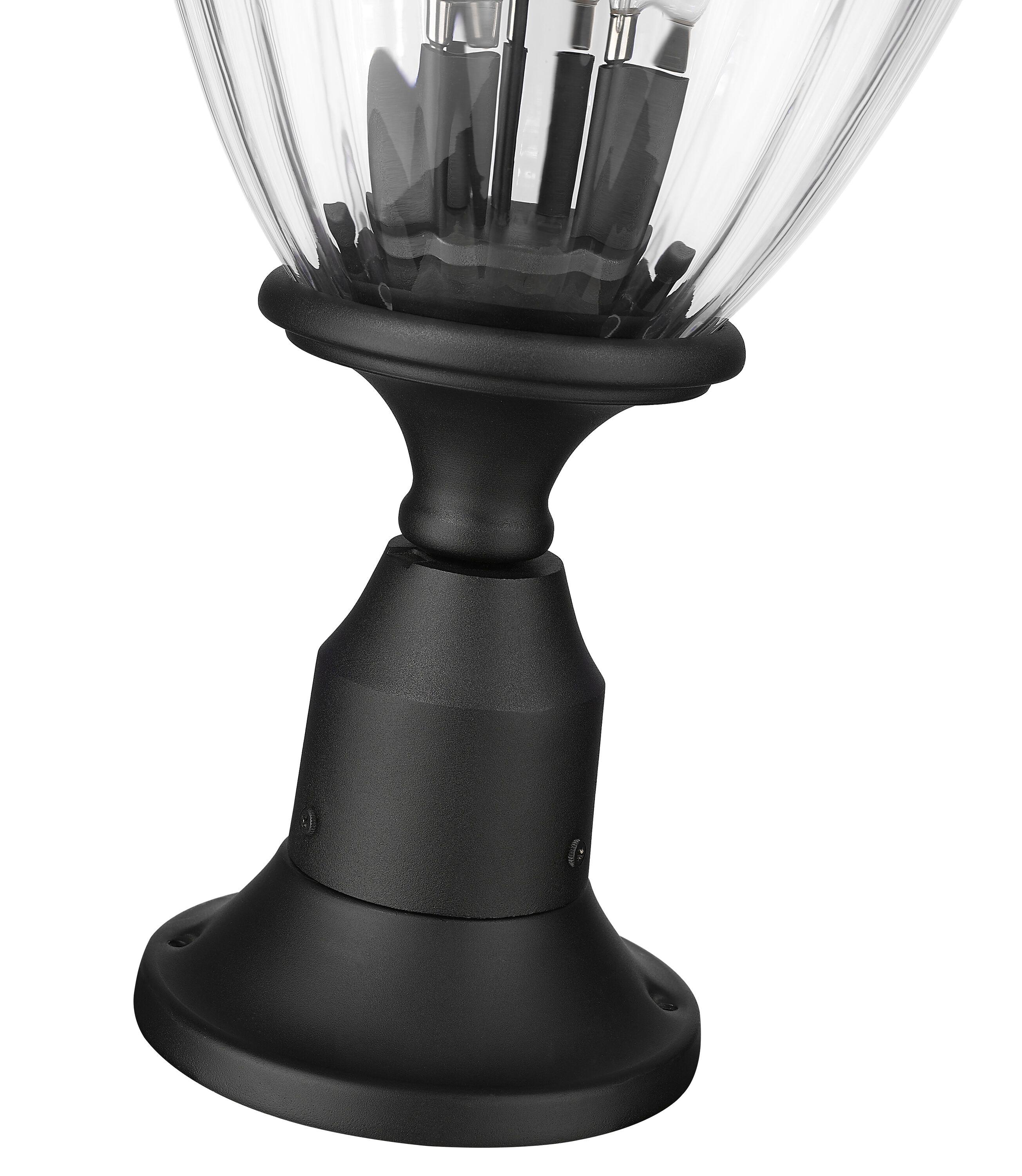 Z-Lite Davina 3 Light Outdoor Pier Mounted Fixture in Black