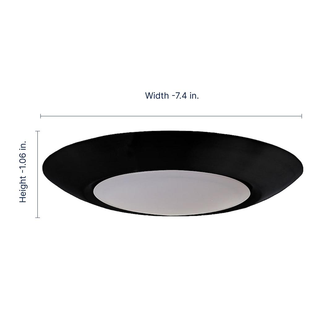 Sleek Polished Nickel 7'' LED Flushmount with Dimmable White Bowl Shade