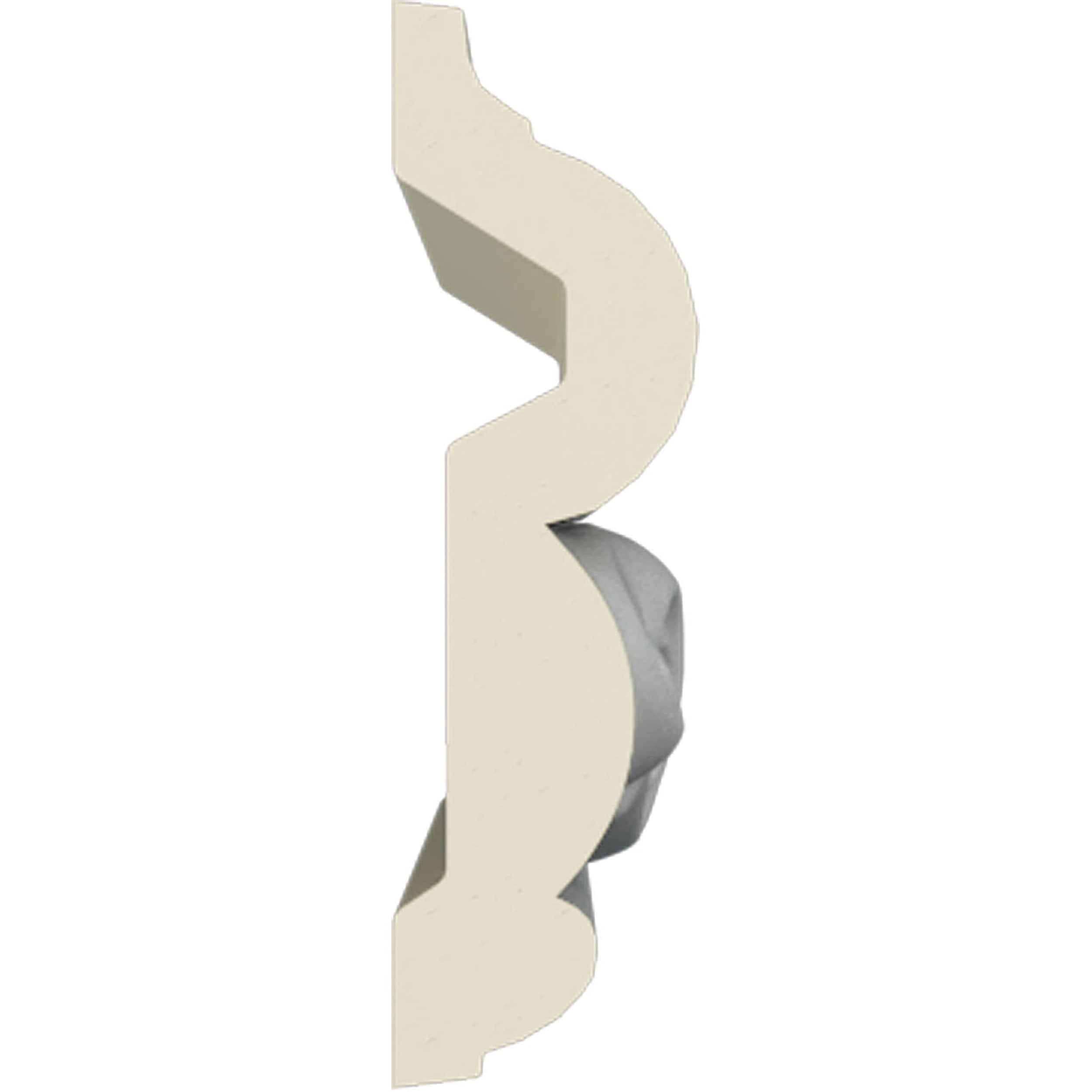 Ekena Millwork 3 1/8"H x 7/8"P x 94 1/2"L, (5 7/8" Repeat), Caputo Chair Rail (12-Pack)