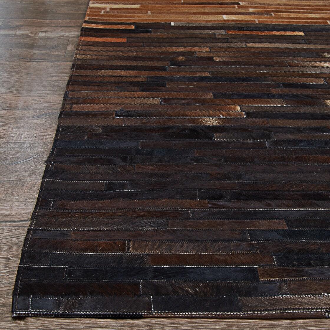 Couristan Chalet Pieced Homestead Multi-Dawn Cowhide Area Rug 