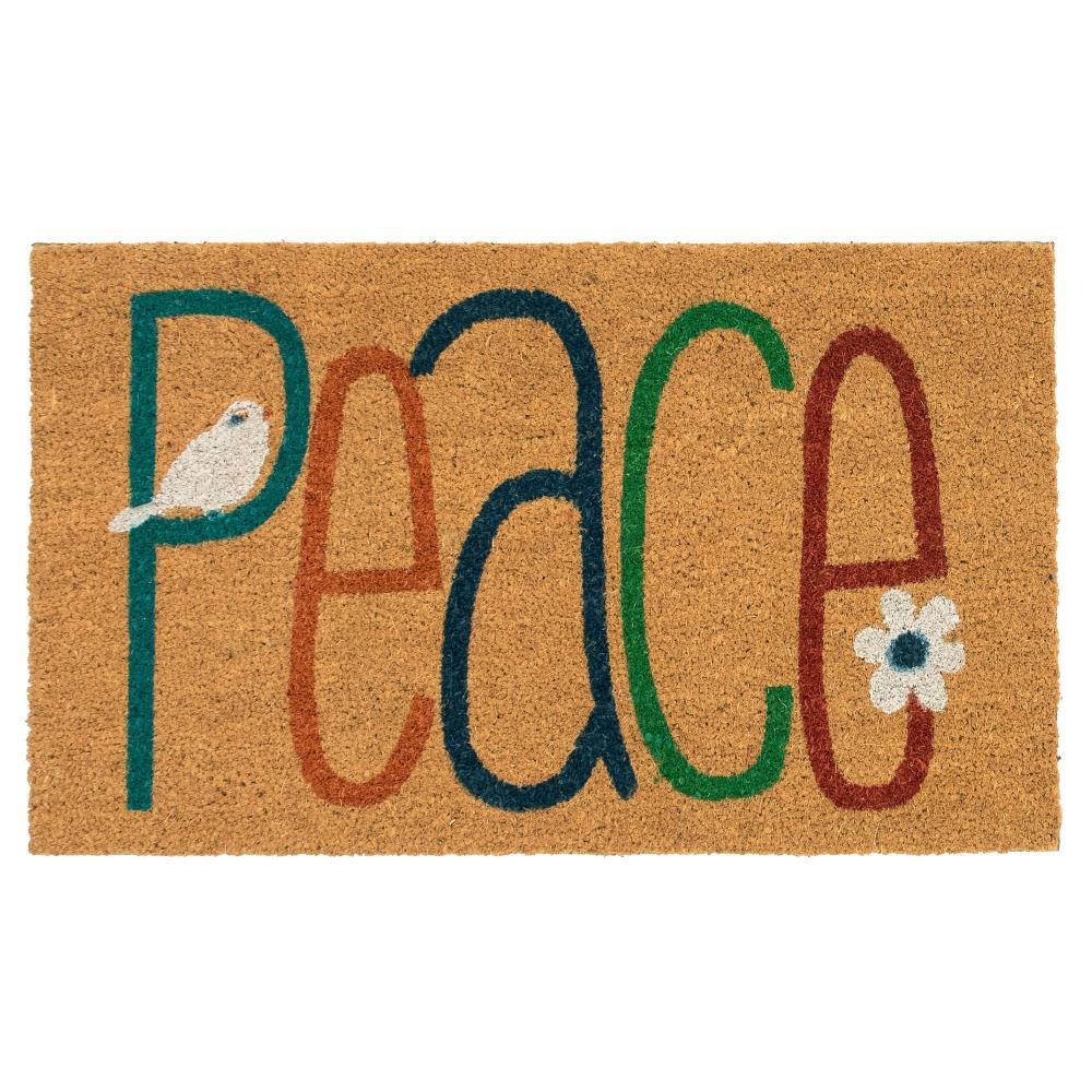 The Rug Department Liora Manne Natura Peace Outdoor Door Mat Natural