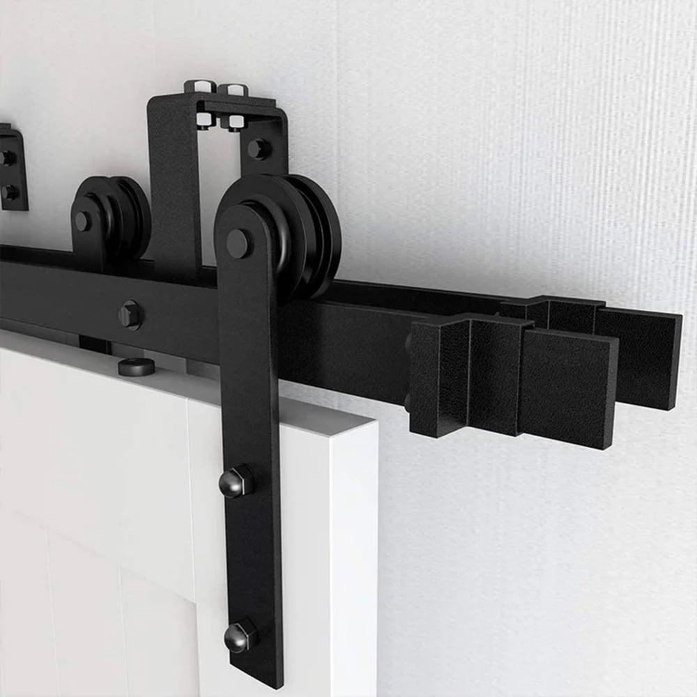 Straight Design Standard Double Track Barn Door Hardware Kit