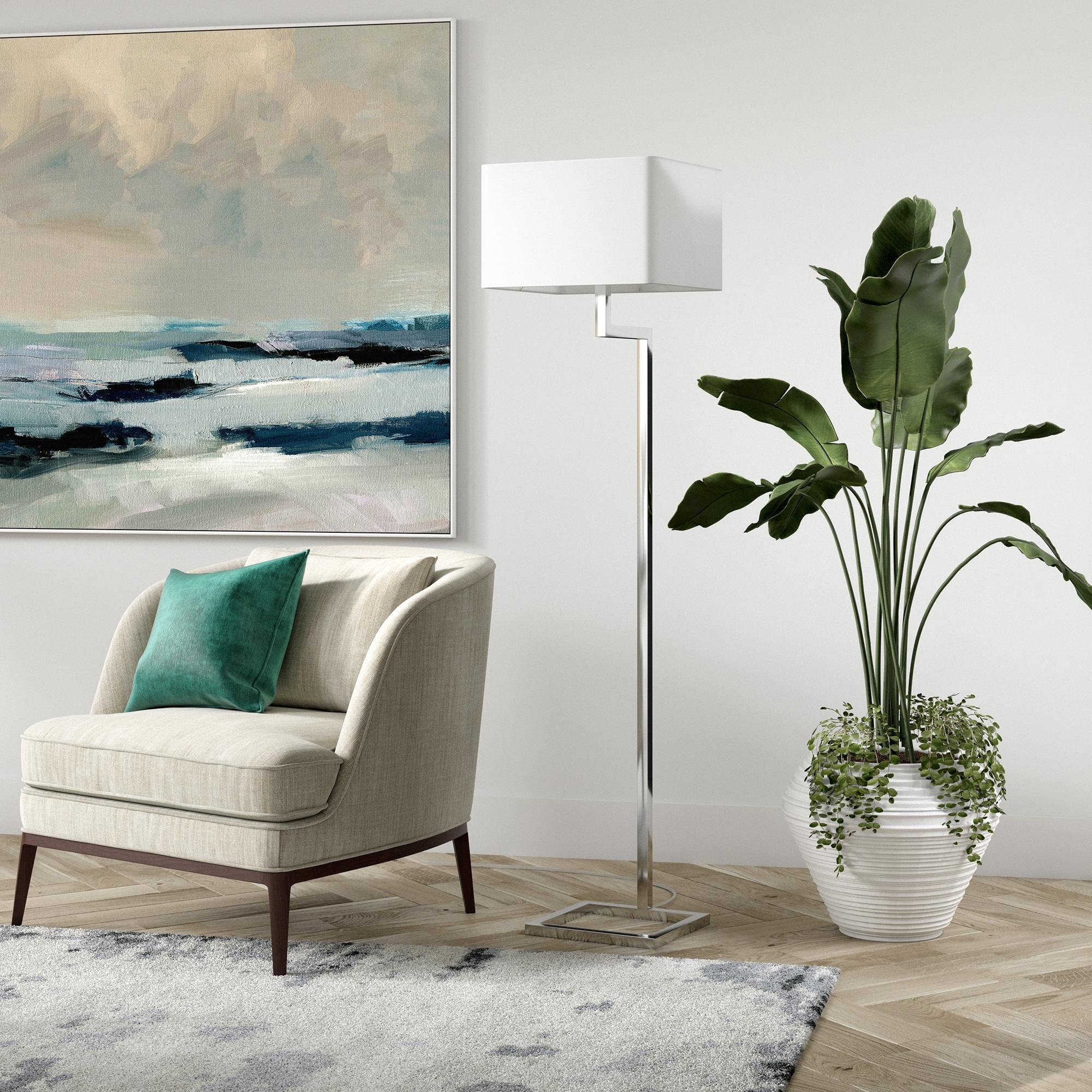 Evelyn&Zoe Modern Metal Floor Lamp