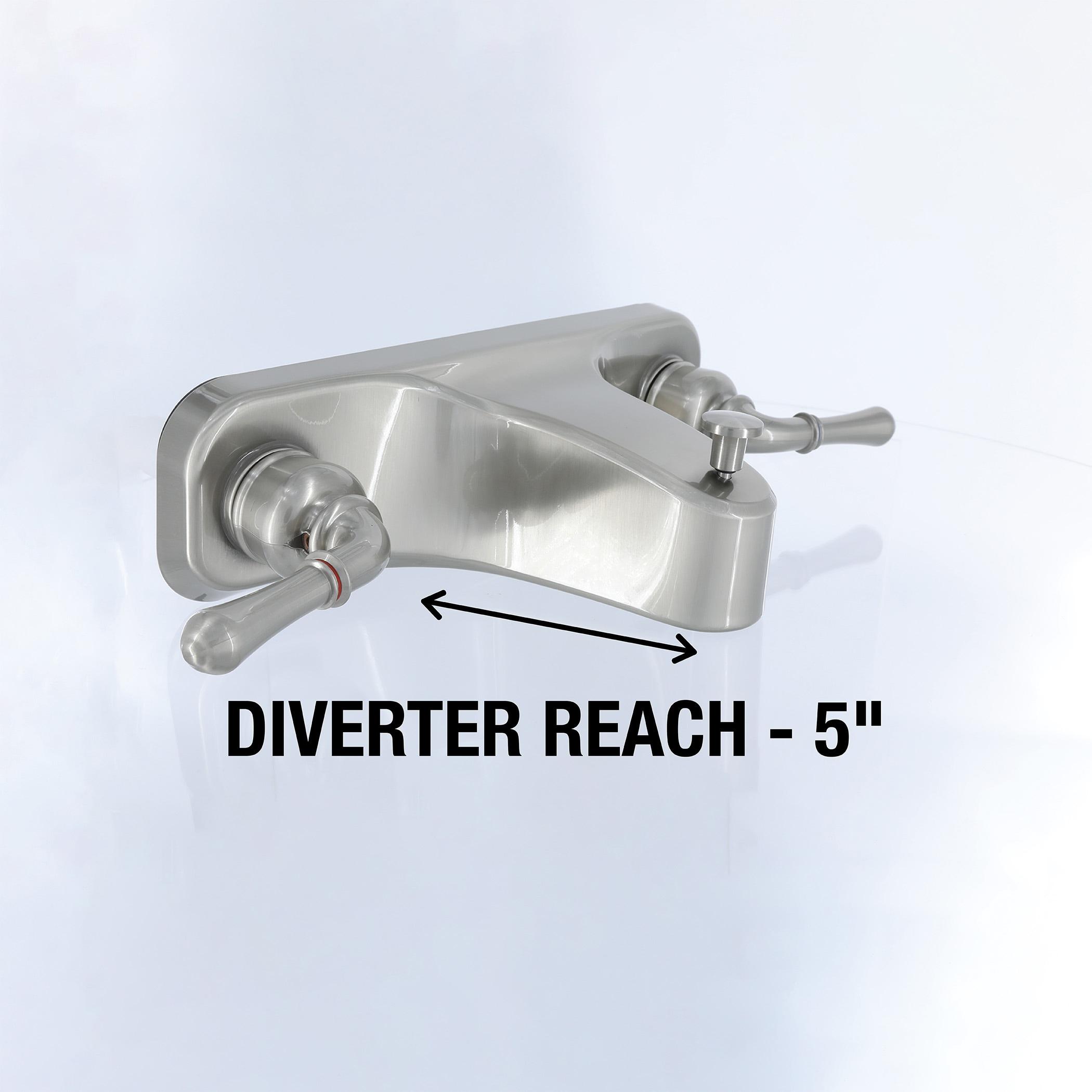 DANCO Lever-Style Mobile Home Center-Set Tub/Shower Faucet, Brushed Nickel, 8-Inches (10883X)