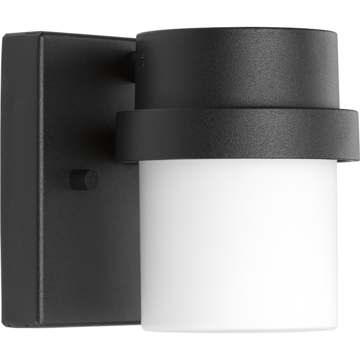 Progress Lighting Z-1060 1-Light Outdoor Wall Light, Black Finish, Glass Shade