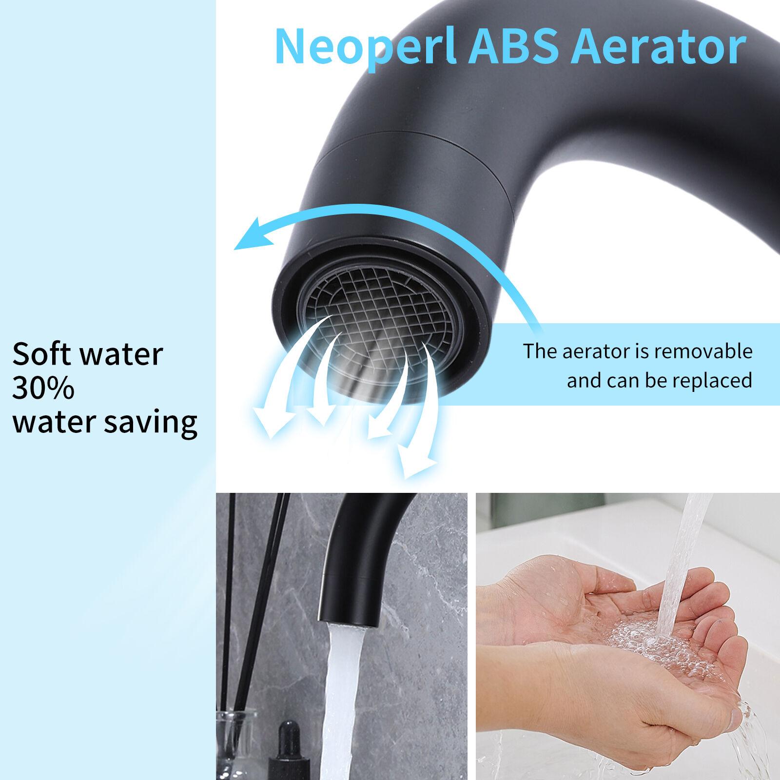 VIBRANTBATH Single-Hole Single-handle Bathroom Faucet 6025-Black