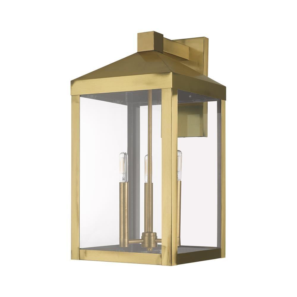 Livex Lighting Nyack 3 - Light Wall Light in  Antique Brass