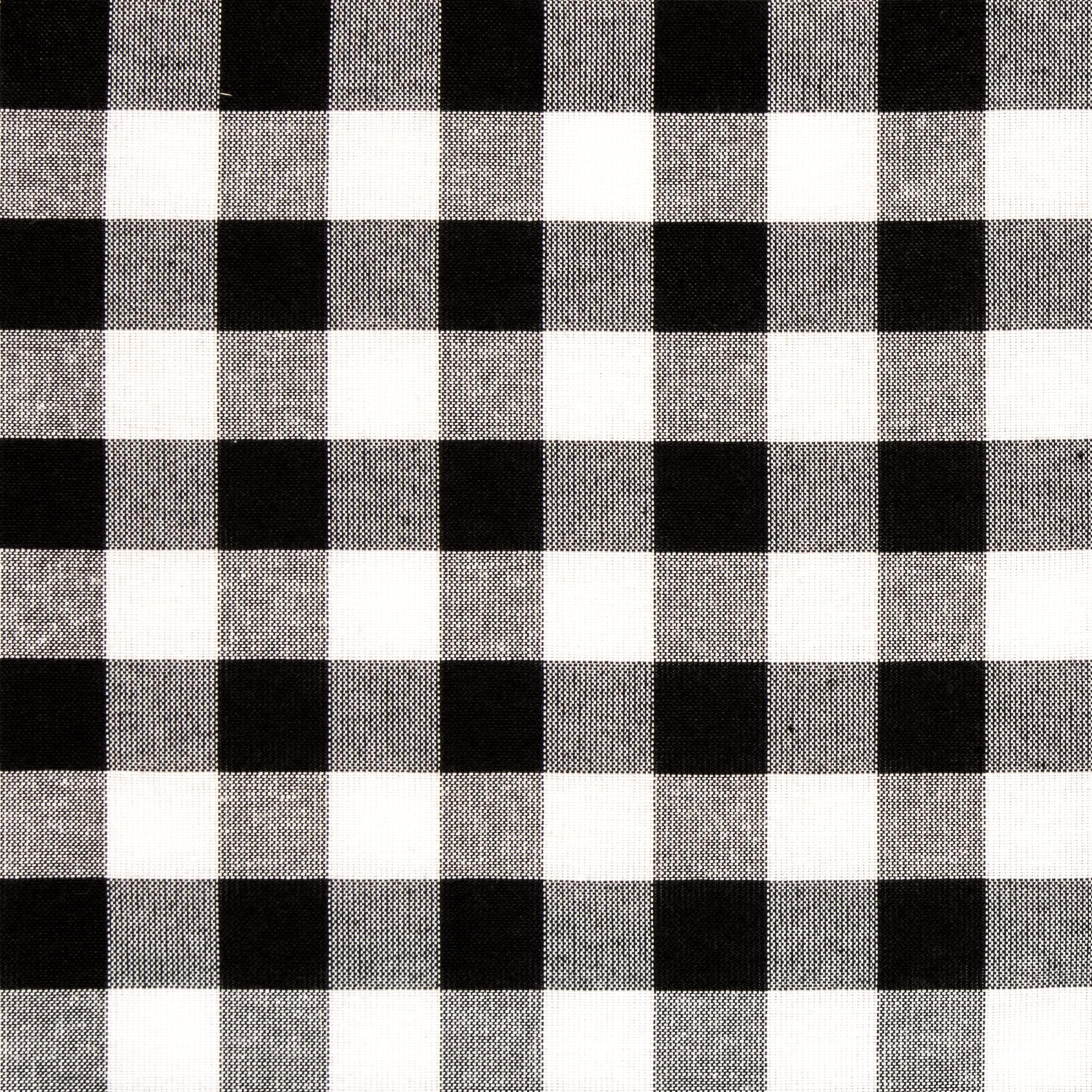 Achim Buffalo Check Indoor Polyester/Cotton Light Filtering Checkered Door Curtain Panel, Black/White, 54-in W x 40-in L