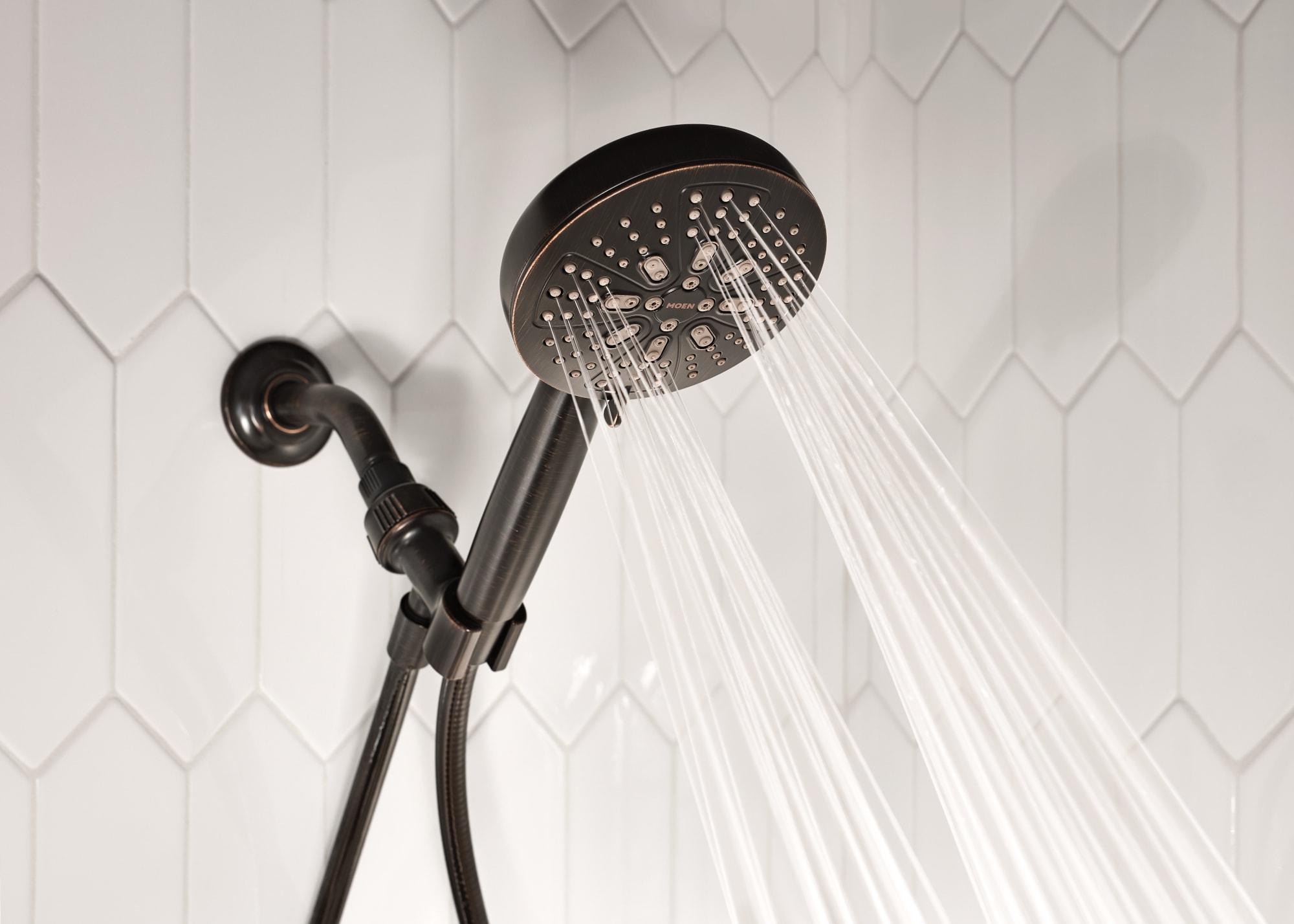 Moen Hydro Energetix Mediterranean Bronze Nickel 7-Function Handheld Shower Head, 200H0BRB