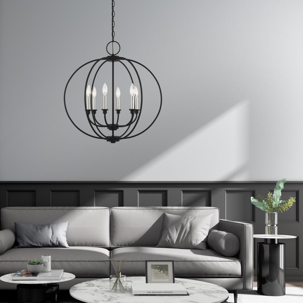 Livex Lighting Milania 6 - Light Chandelier in  Black