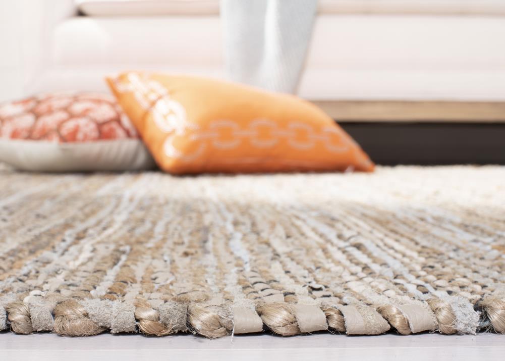 Vintage Leather VTL203 Hand Woven Area Rug - Beige - 8'x10' - Safavieh.