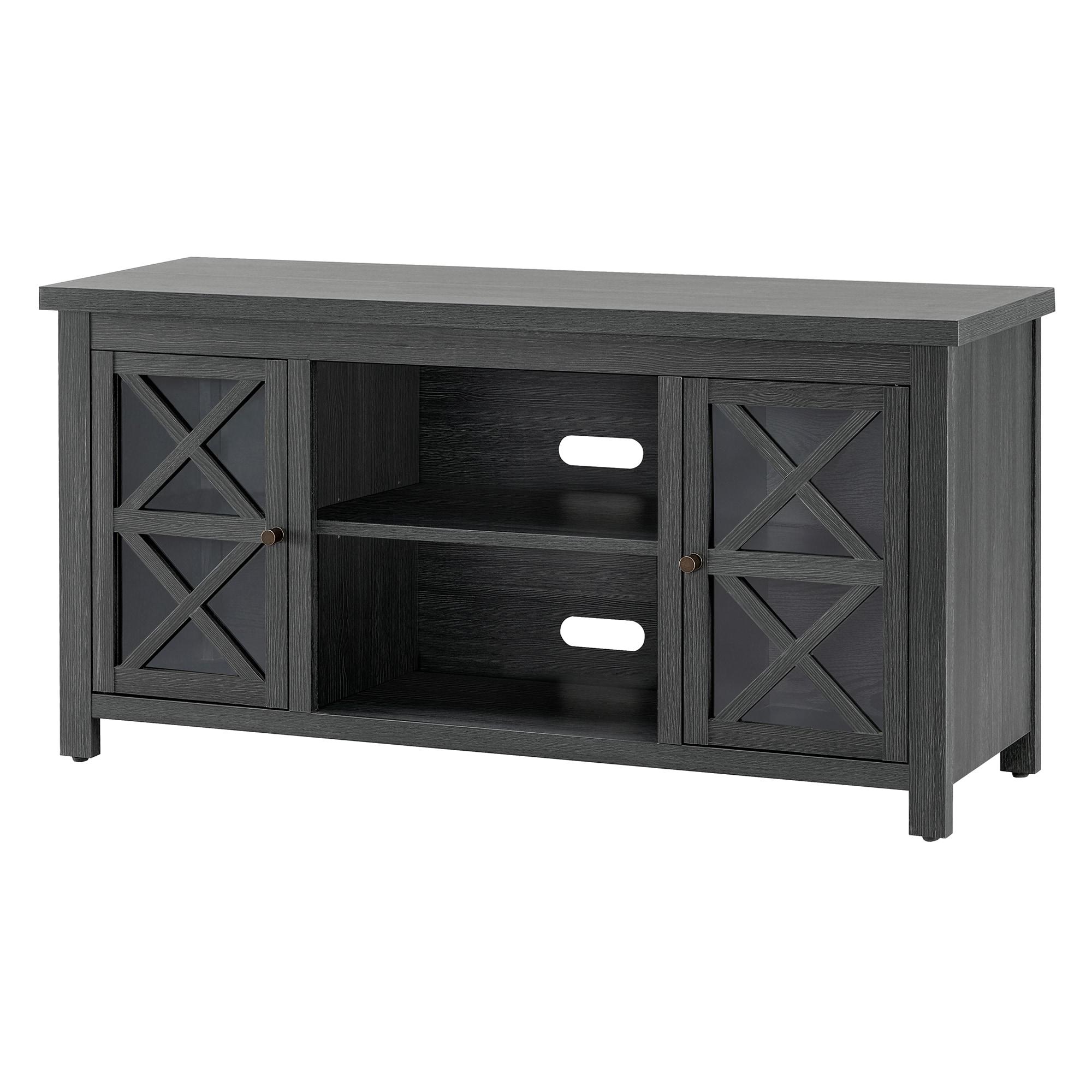 Evelyn&Zoe Colton Rectangular TV Stand for TV's up to 55", Charcoal Gray