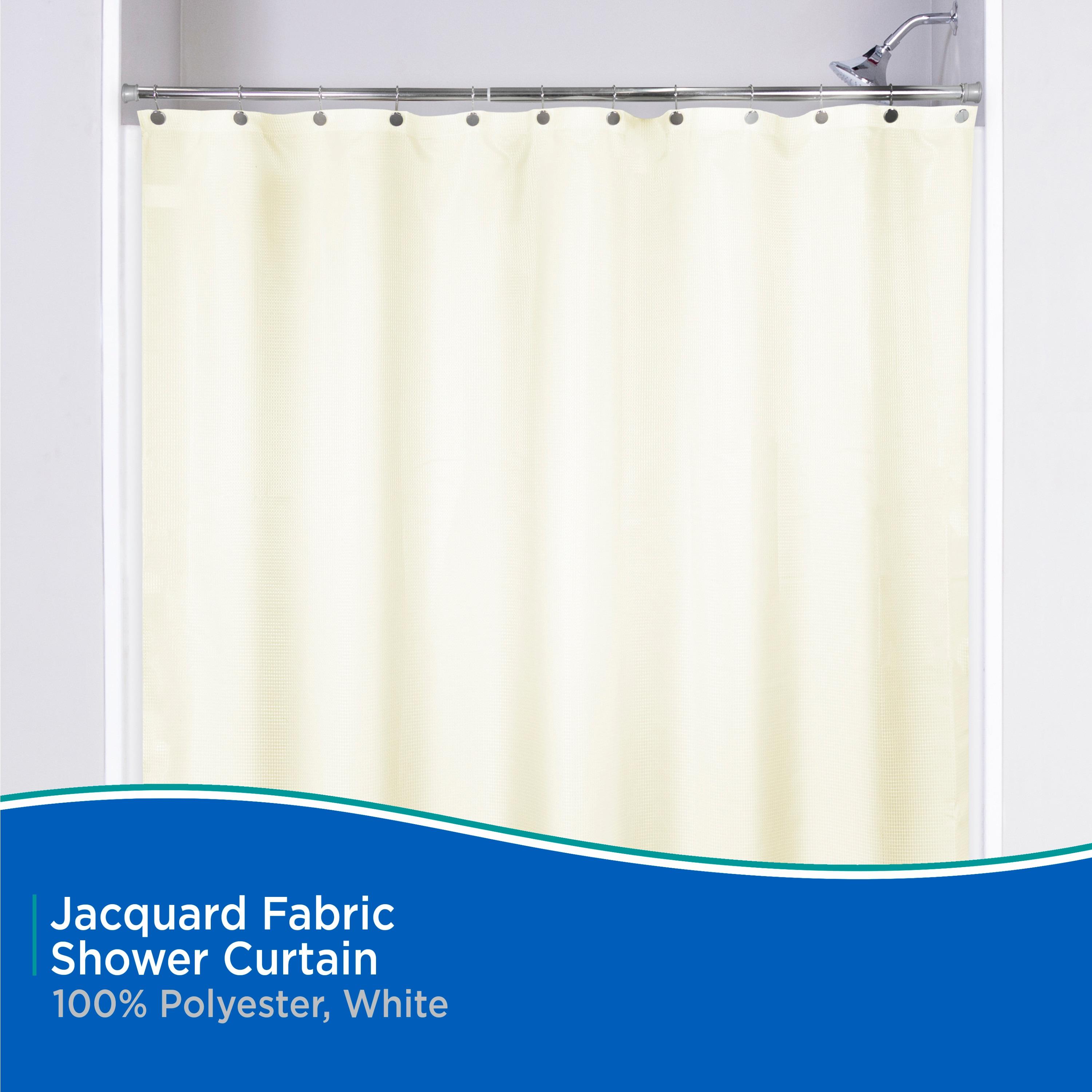 Kenney Kenney Water Repellant Jacquard Fabric Shower Curtain, 70" W x 72" H