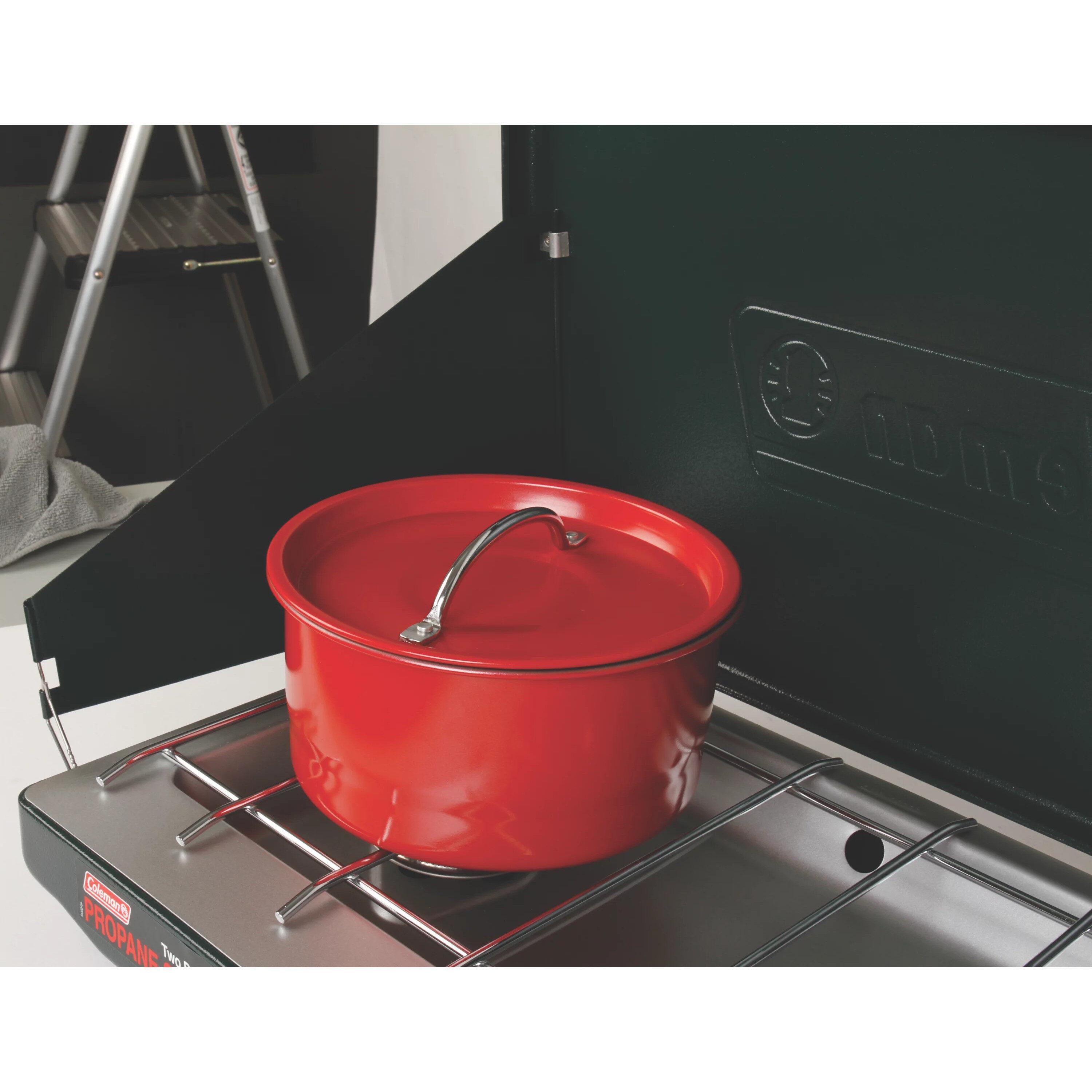 Coleman Matchlight 2-Burner Propane Stove, 10,000 BTU, Black